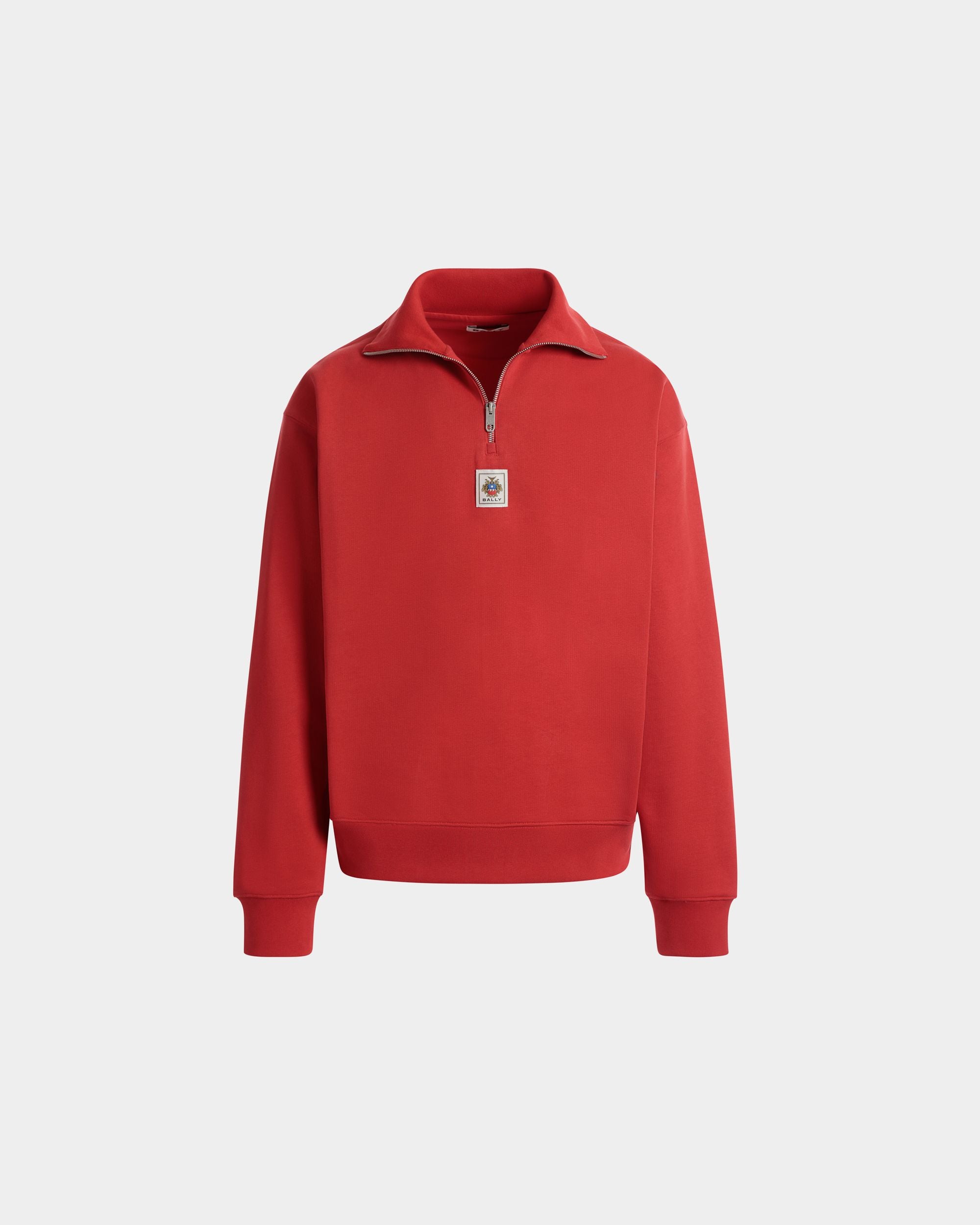 ハーフジップ スウェットシャツ レッド コットン - 男性 - Bally - 01