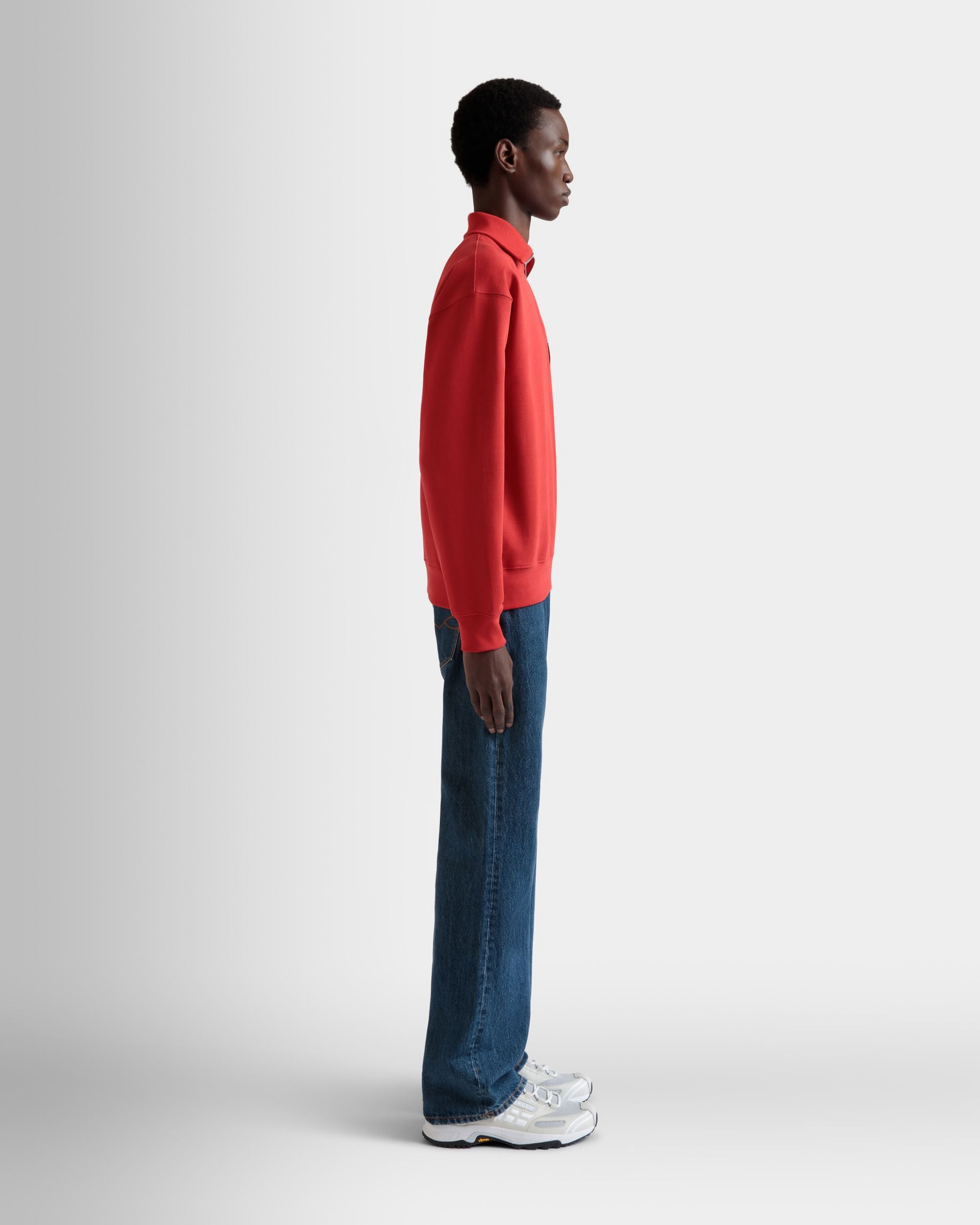 ハーフジップ スウェットシャツ レッド コットン - 男性 - Bally - 05