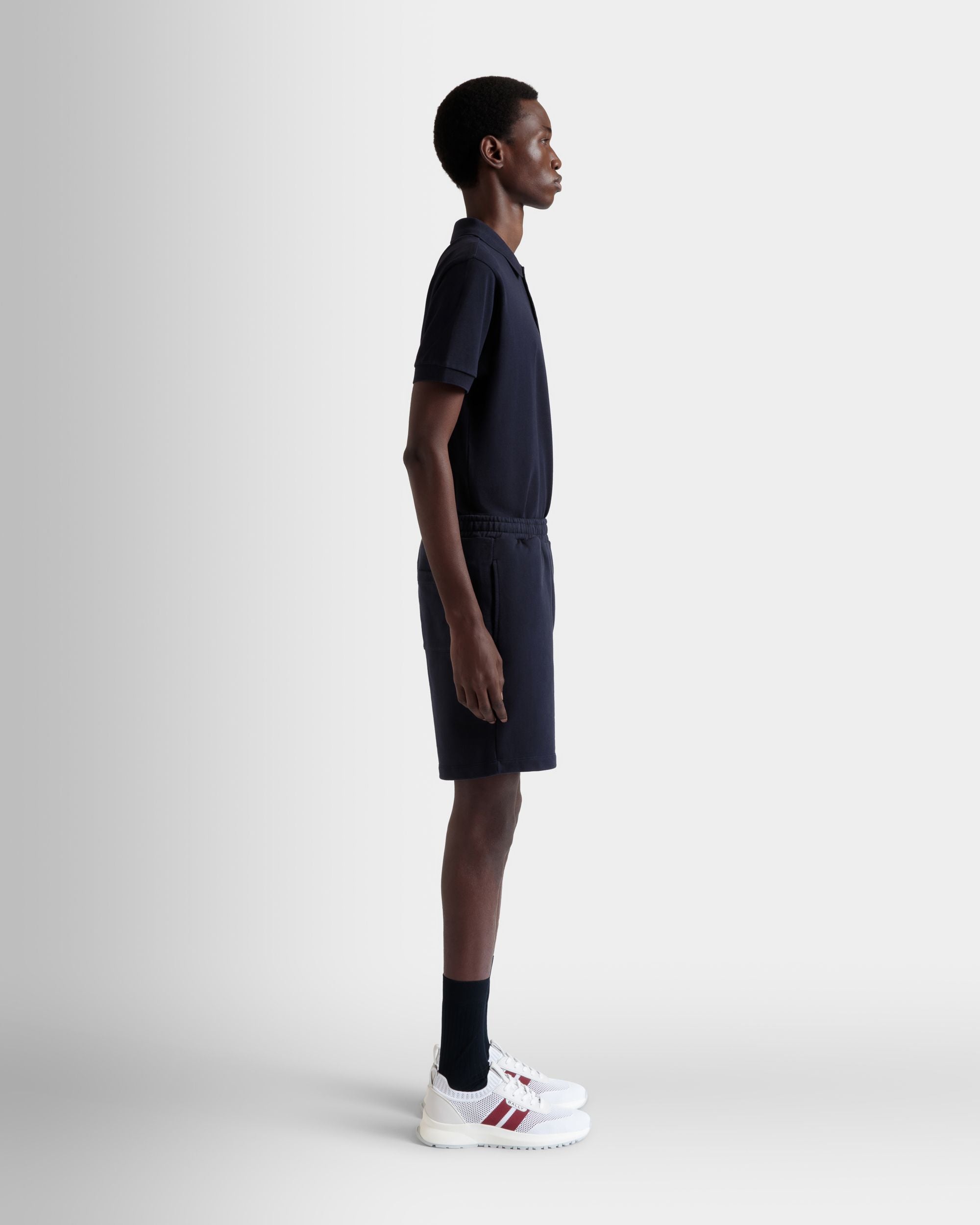 ショートパンツ Ballyフラッグ ネイビーブルー コットン - 男性 - Bally - 05