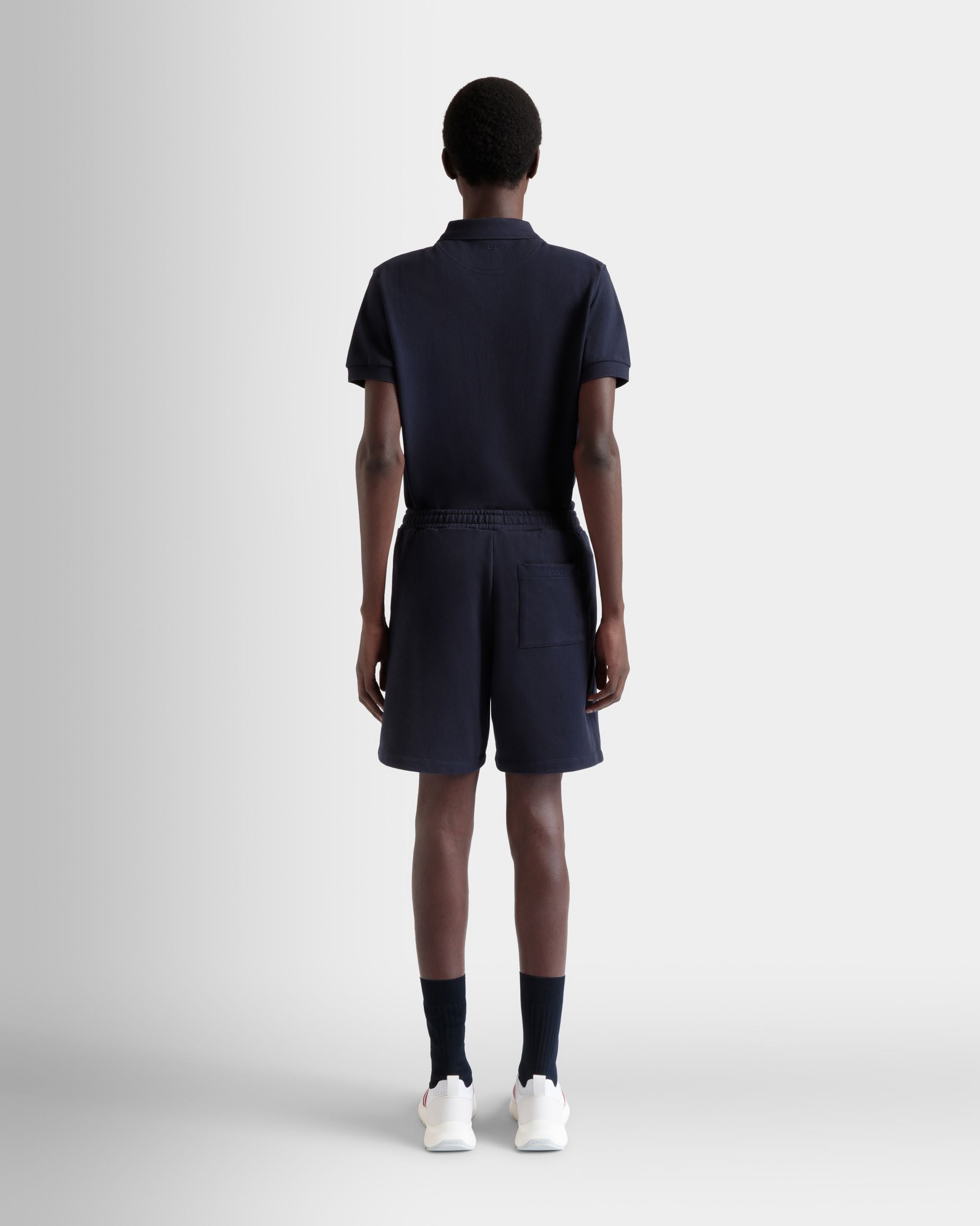 ショートパンツ Ballyフラッグ ネイビーブルー コットン - 男性 - Bally - 06