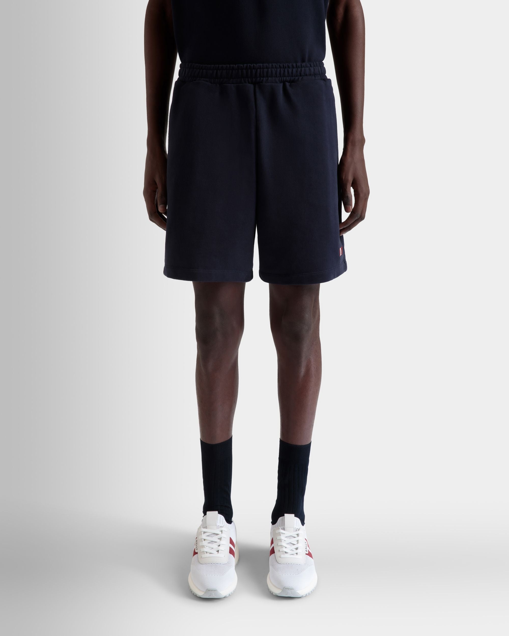 ショートパンツ Ballyフラッグ ネイビーブルー コットン - 男性 - Bally - 08