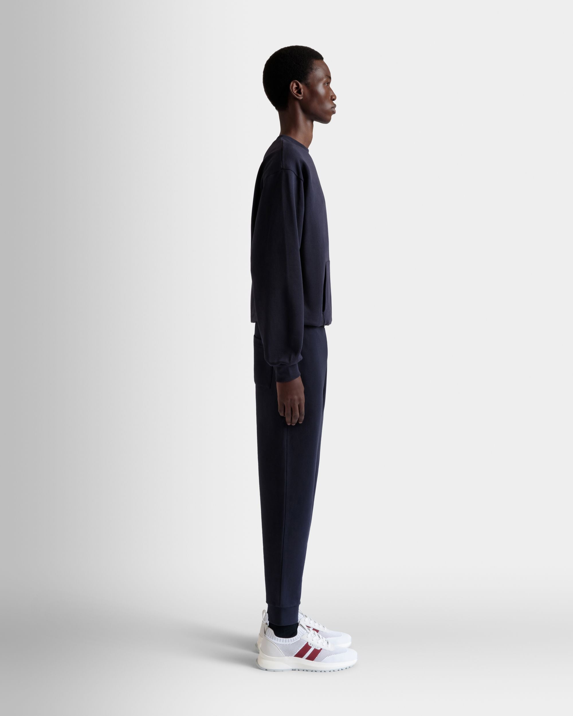 スウェットパンツ Ballyフラッグ ネイビーブルー コットン - 男性 - Bally - 05