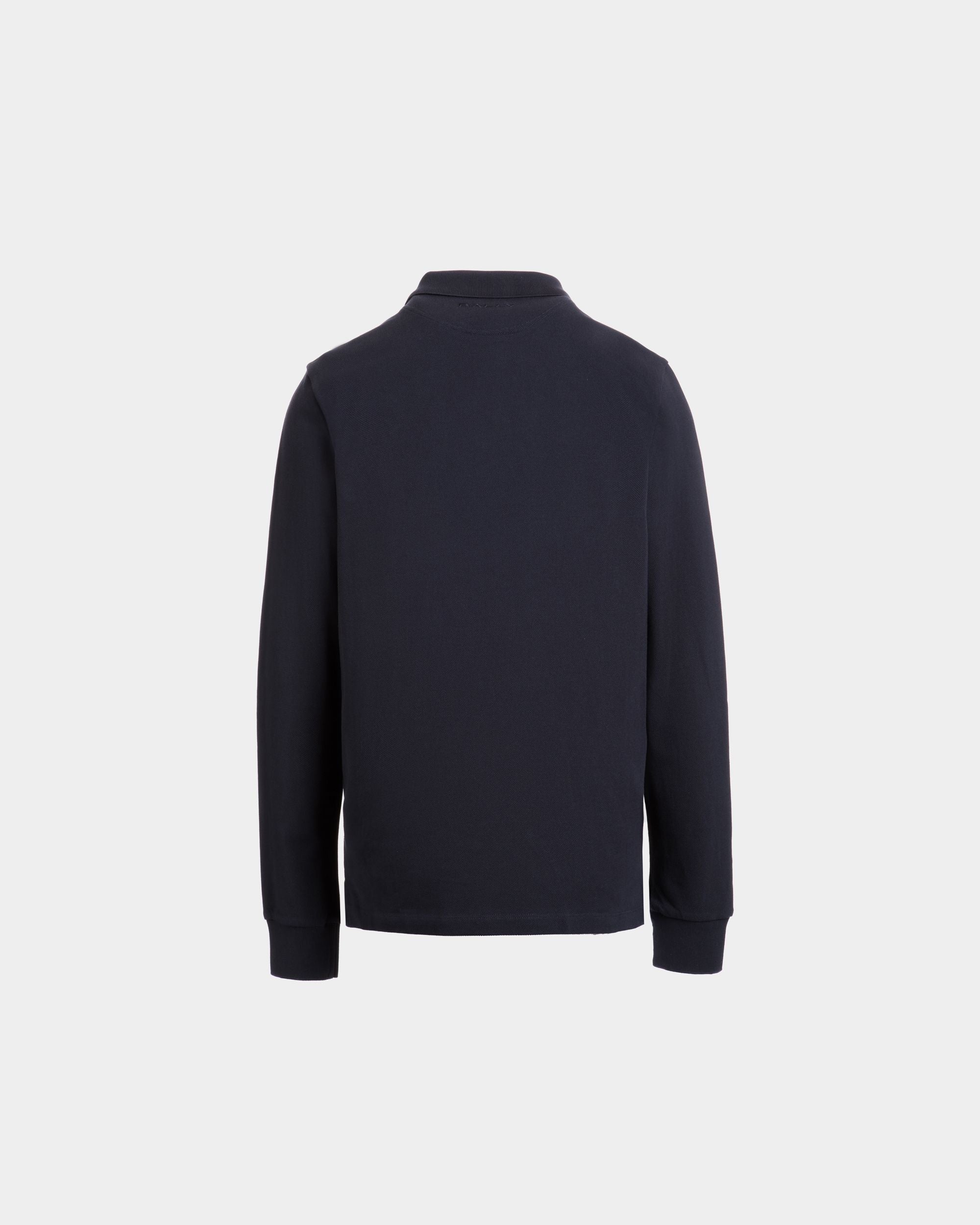 ロングスリーブ ポロシャツ Ballyフラッグ ネイビーブルー コットン - 男性 - Bally - 07