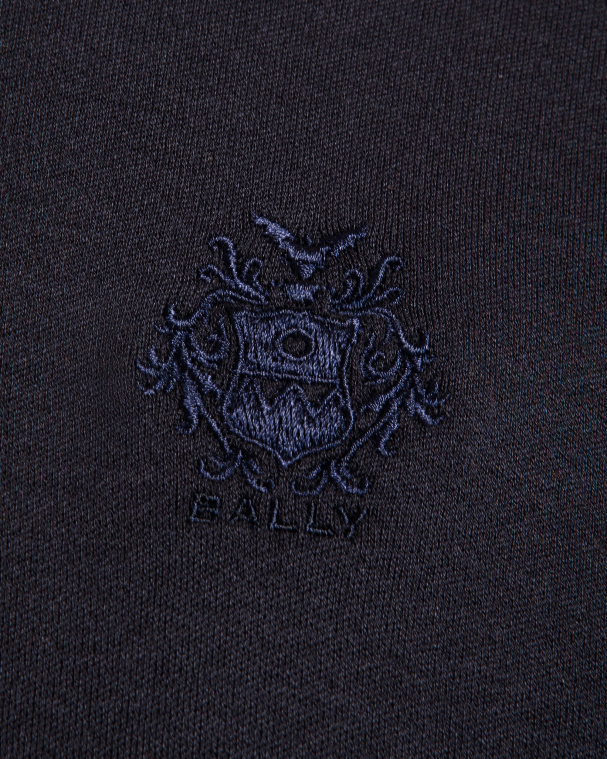 ショートスリーブ ポロシャツ Ballyクレストロゴ ネイビーブルー コットン＆シルクブレンド - 男性 - Bally - 05