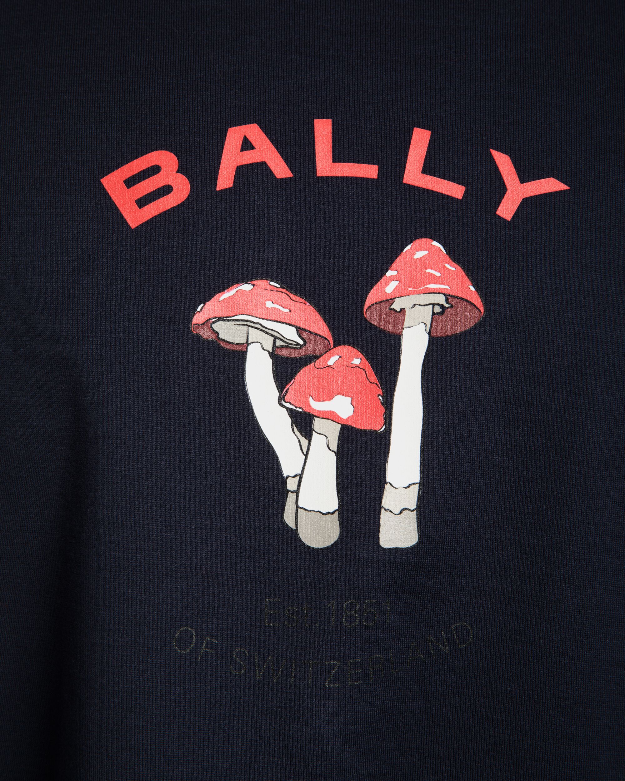 Tシャツ マッシュルームモチーフ ネイビーブルー コットン - 男性 - Bally - 04