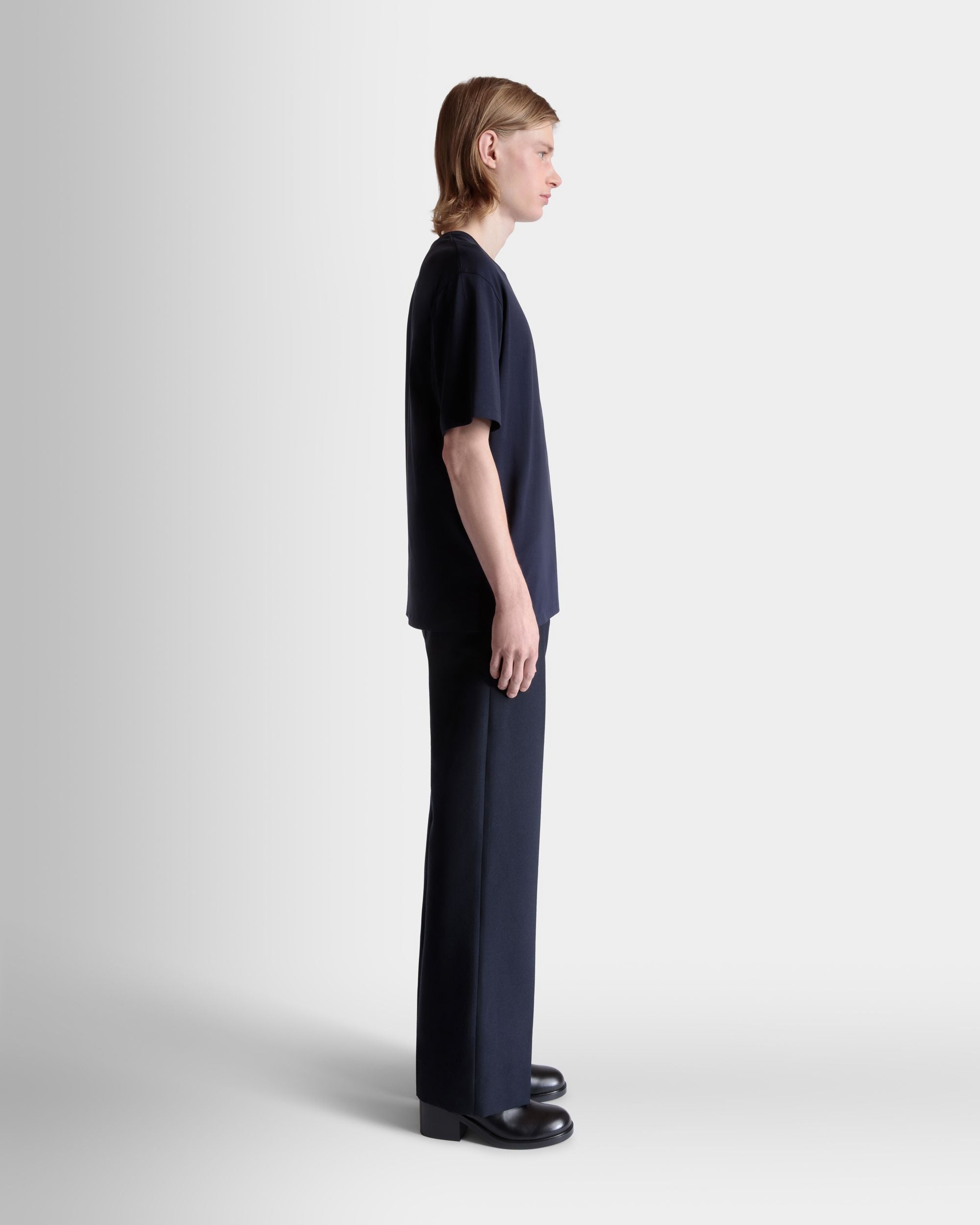Tシャツ マッシュルームモチーフ ネイビーブルー コットン - 男性 - Bally - 05