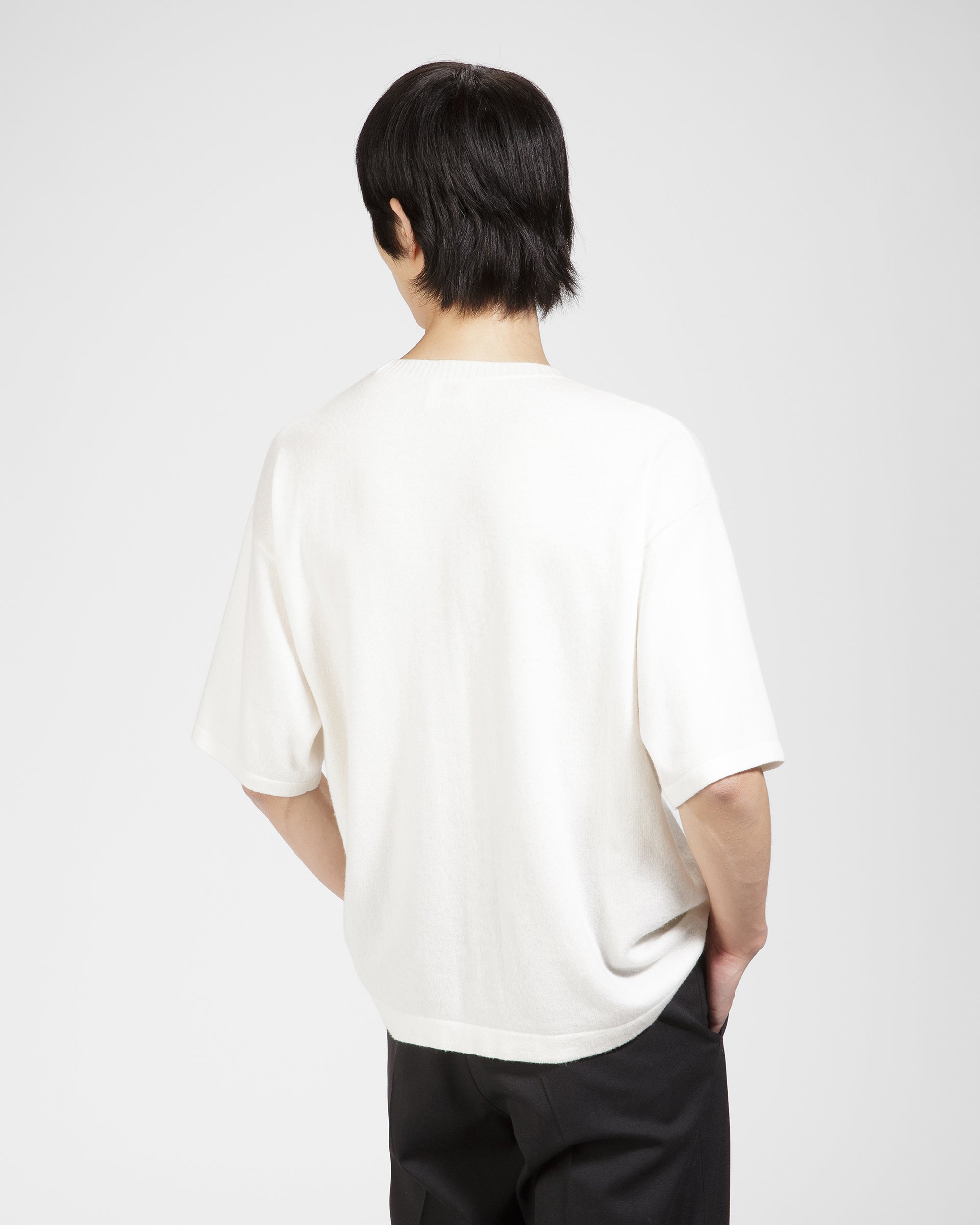 カシミア ニット Tシャツ ボーンホワイト カシミア ニット Tシャツ - 男性 - Bally - 03