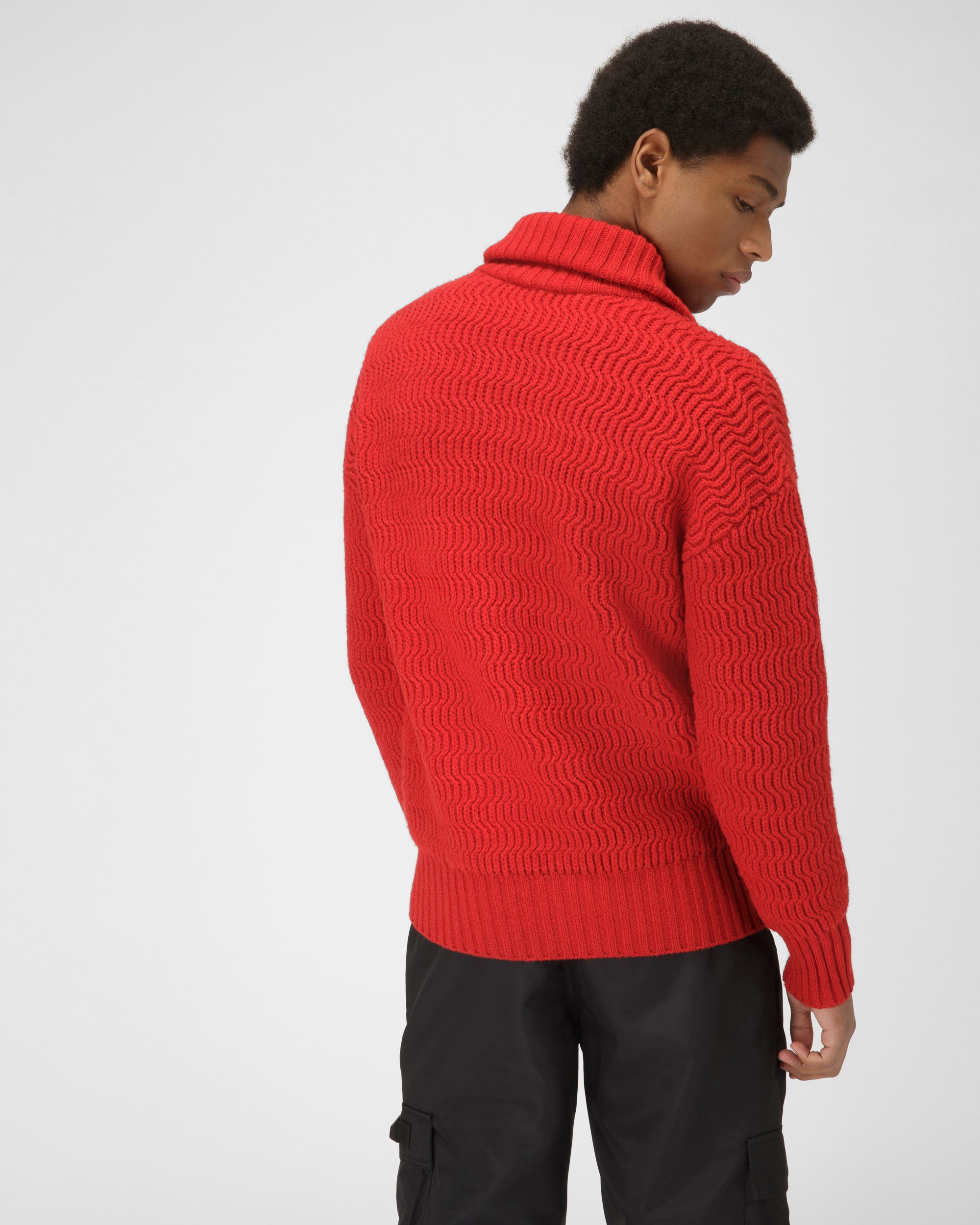 レッド ウール＆カシミア ロールネック - 男性 - Bally - 03