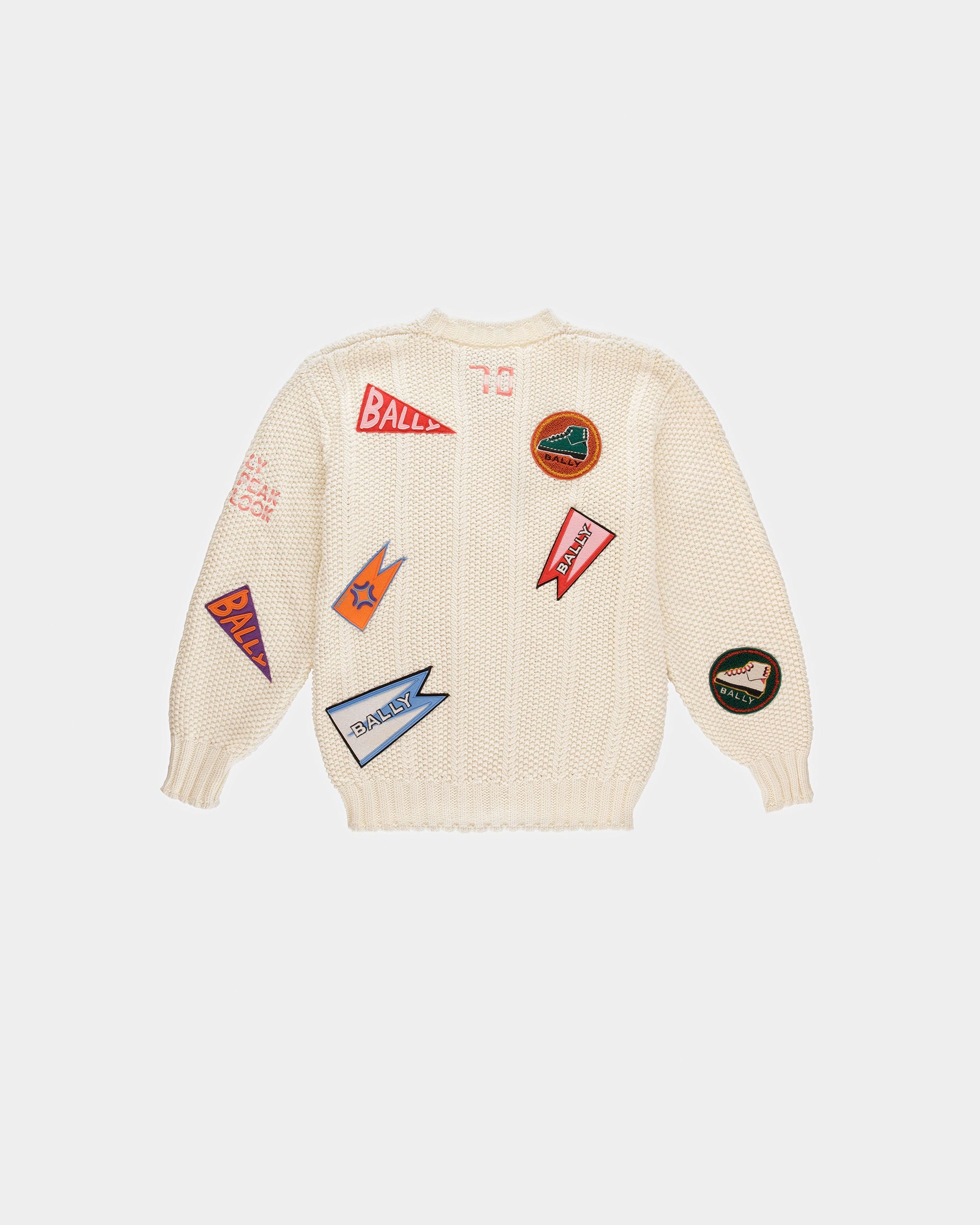Peak Outlook クルーネック セーター ボーンホワイト コットン - 男性 - Bally - 08