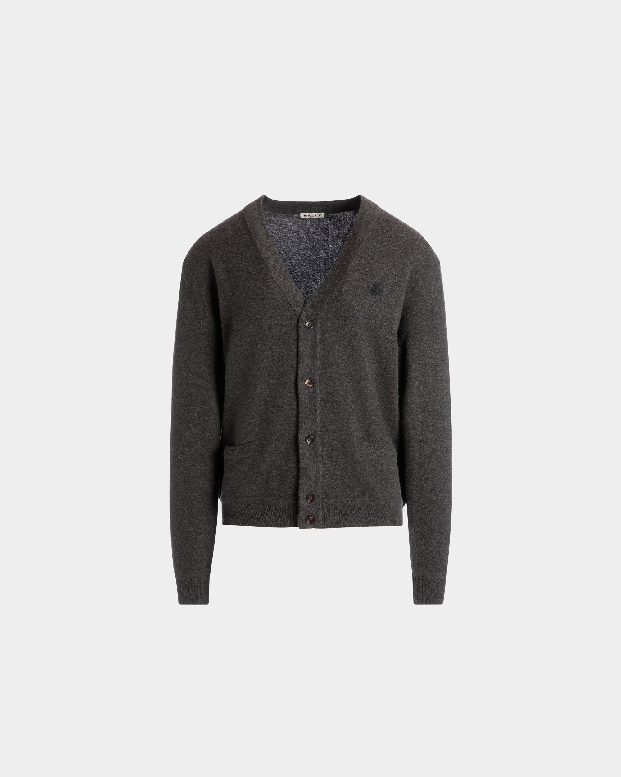 カーディガン Ballyクレストロゴ ダークグレー カシミア - 男性 - Bally - 01