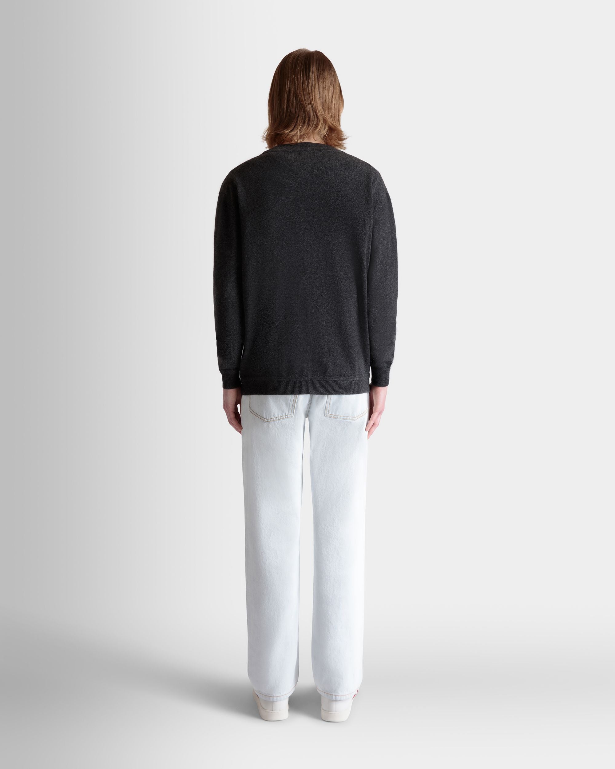 カーディガン Ballyクレストロゴ ダークグレー カシミア - 男性 - Bally - 06