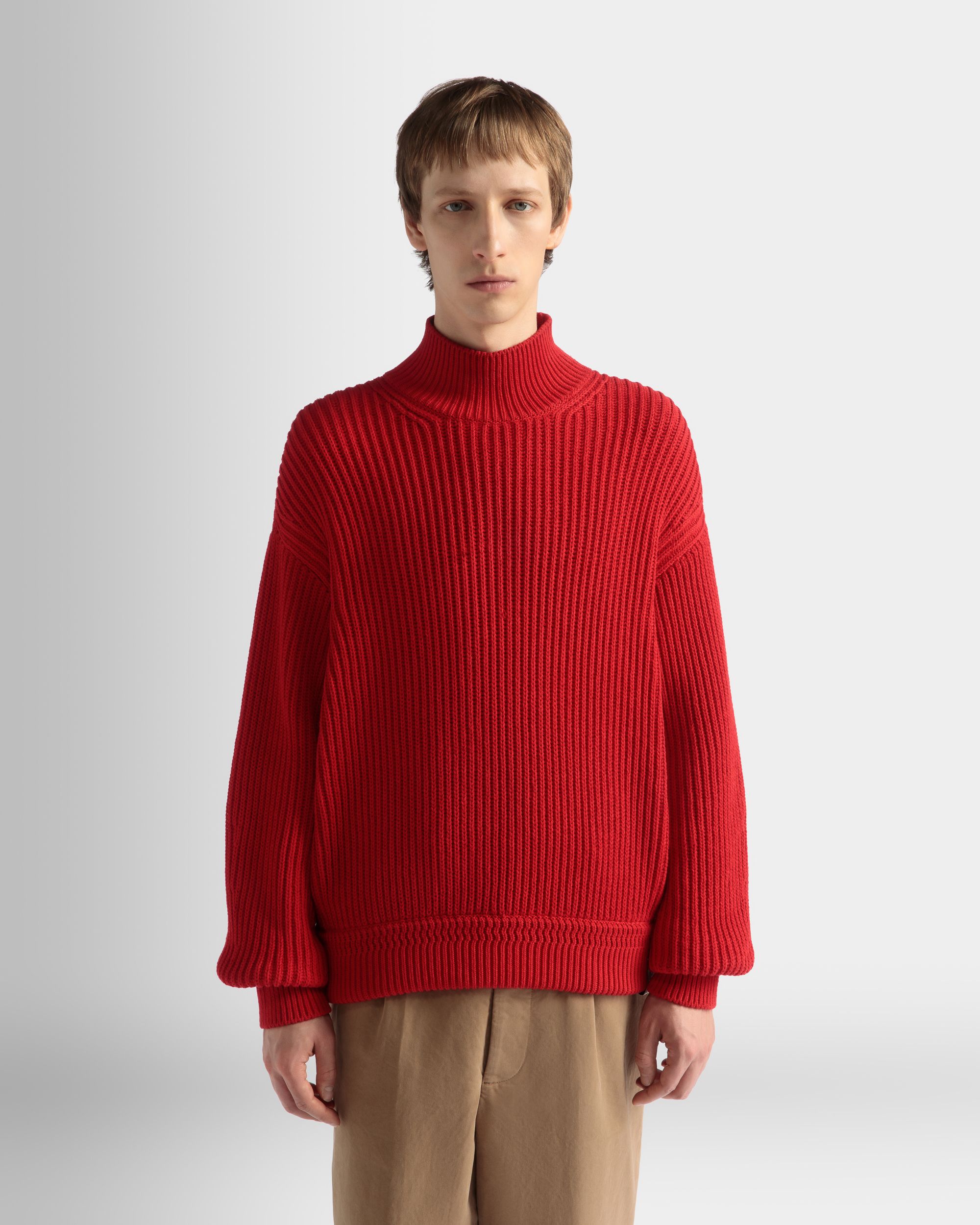 ロールネック Candy Red コットン - 男性 - Bally - 03