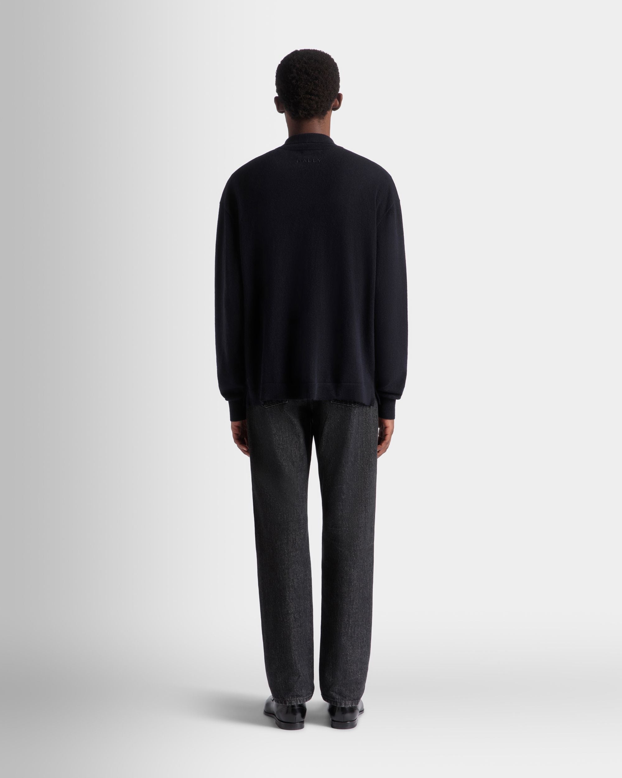 ロングスリーブ シャツ ロゴ Navy Blue カシミア - 男性 - Bally - 07