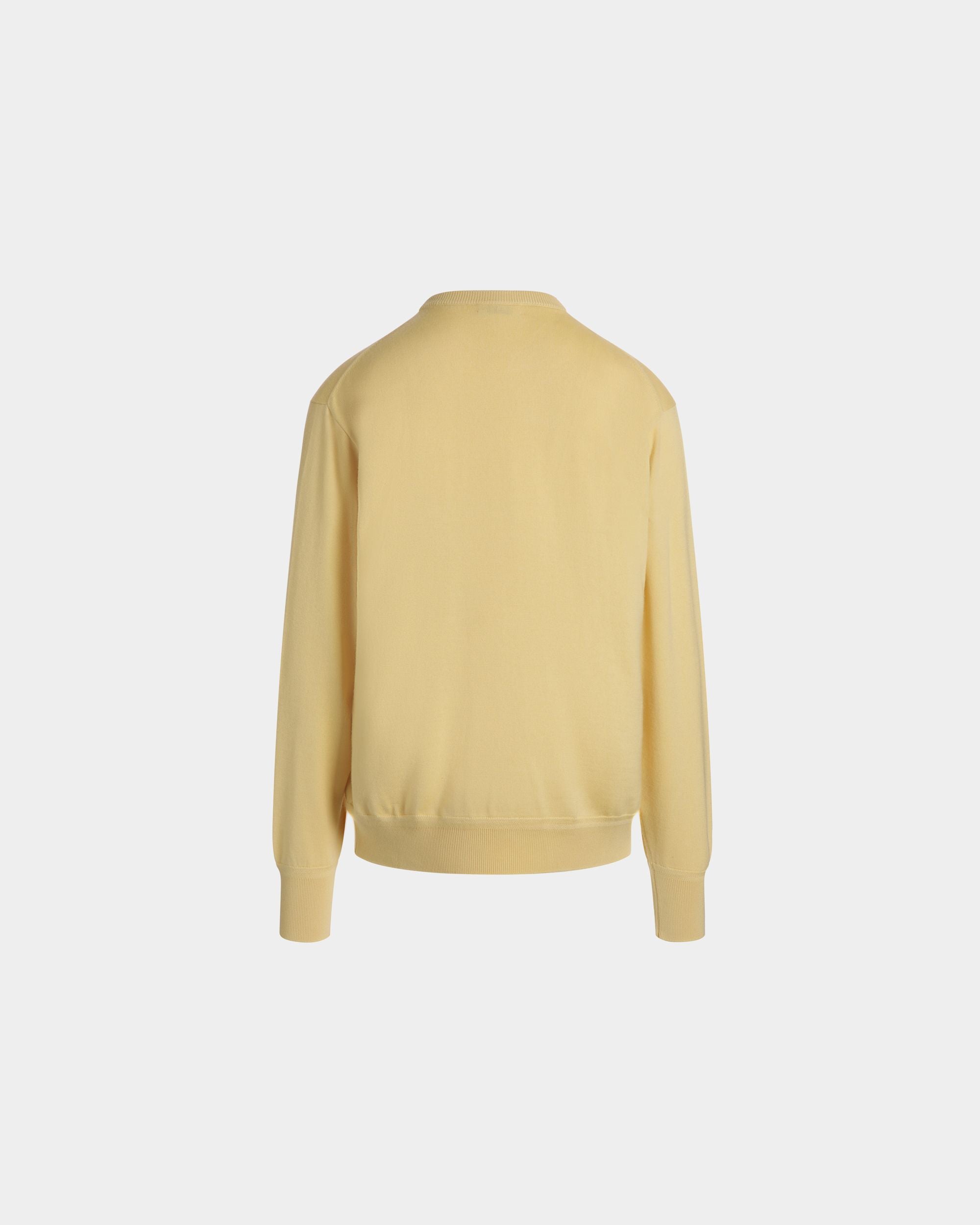 クルーネック セーター ダスティイエロー ウール＆カシミアブレンド - 男性 - Bally - 07