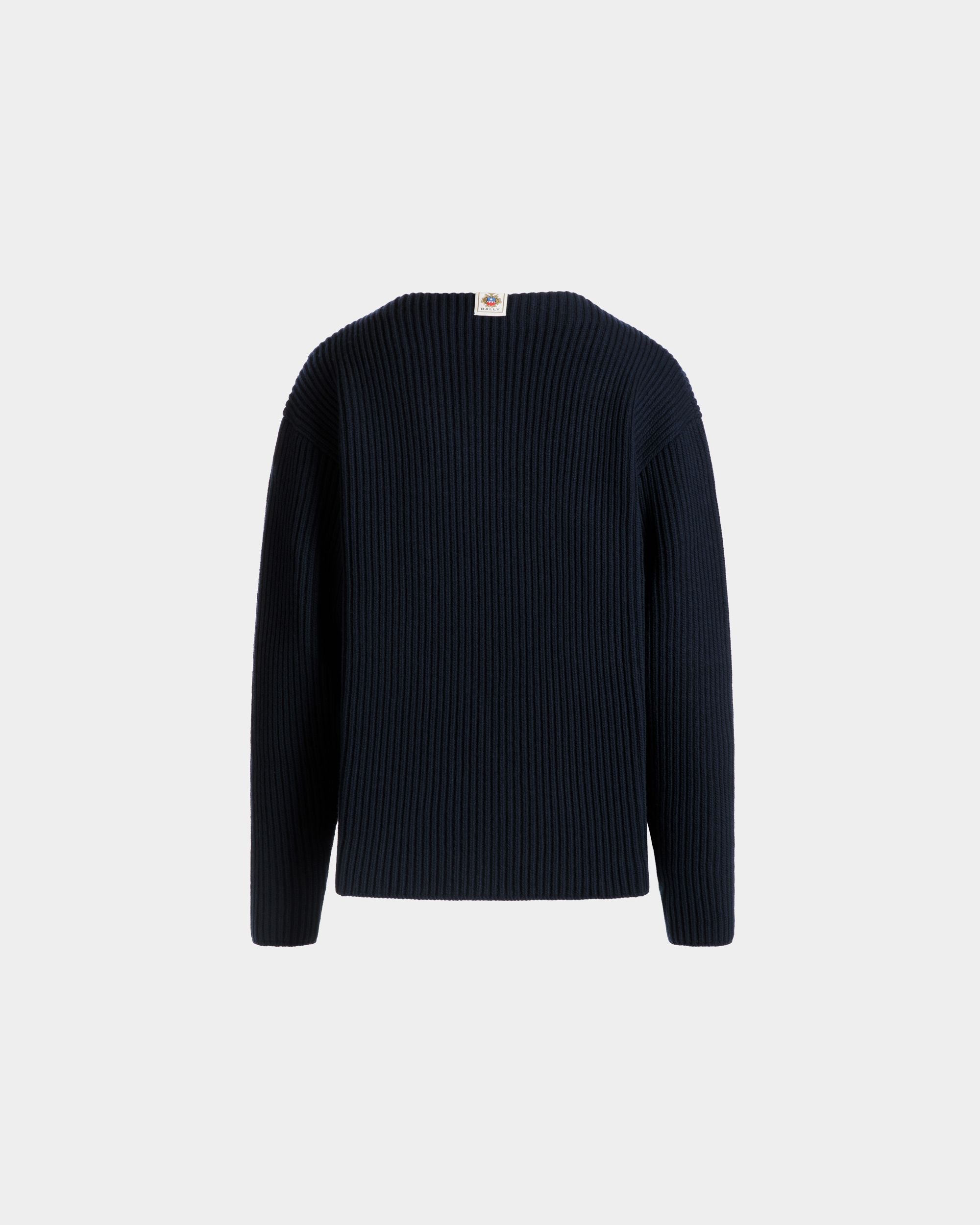 クルーネック セーター Navy Blue ウール - 男性 - Bally - 07