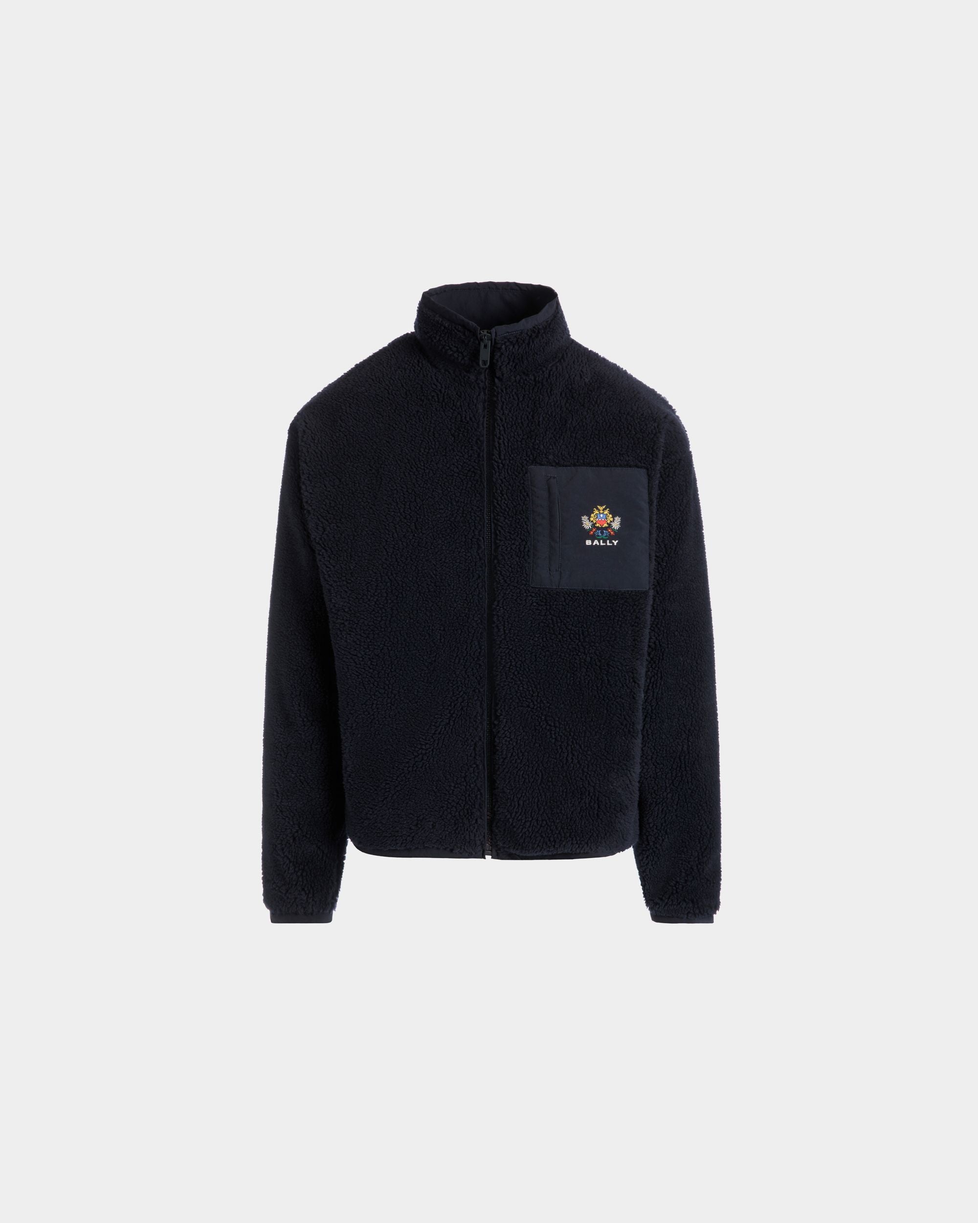 Winter Capsule フルジップ スウェットシャツ アルパインフラワー ネイビーブルー フリース - 男性 - Bally - 01