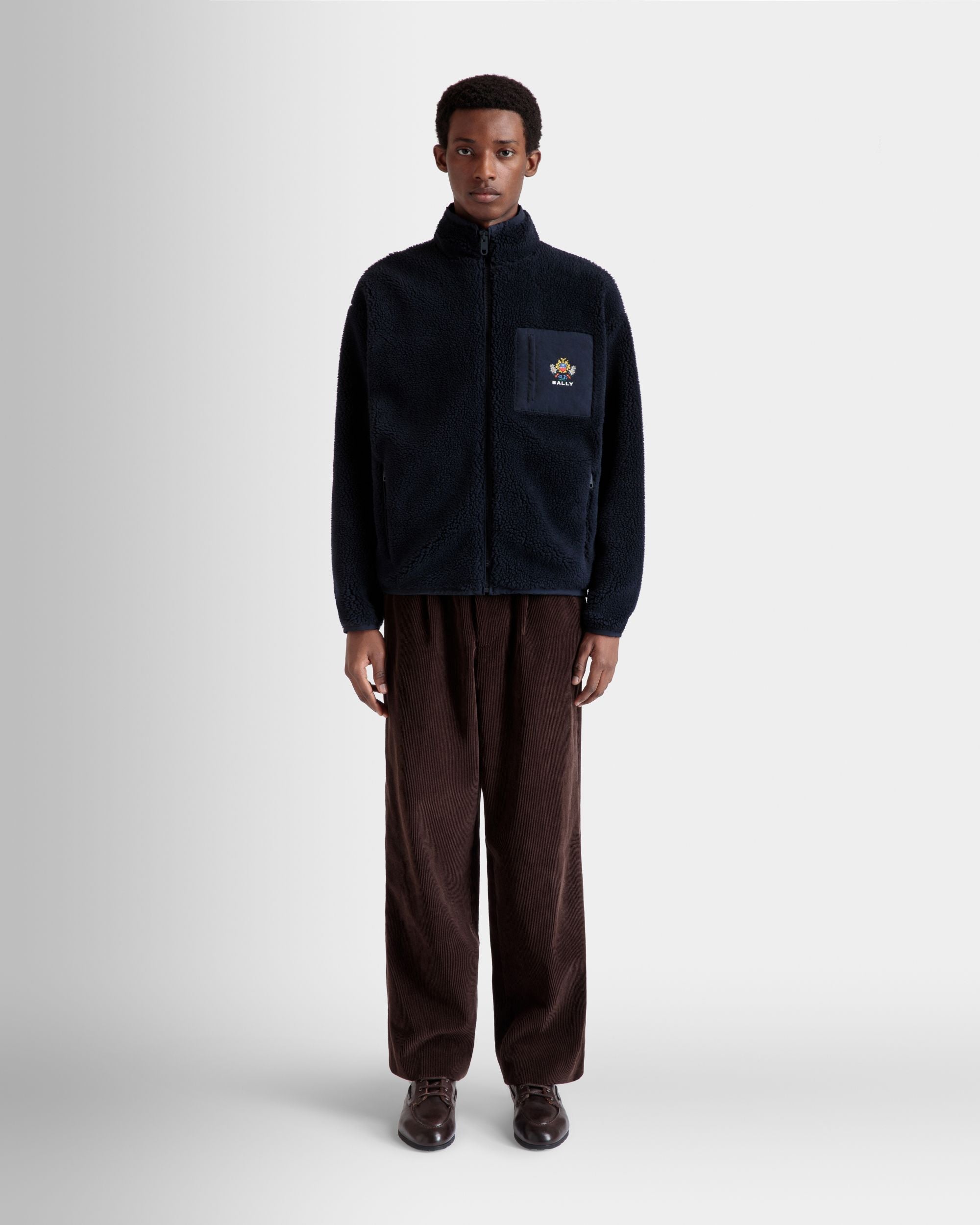Winter Capsule フルジップ スウェットシャツ アルパインフラワー ネイビーブルー フリース - 男性 - Bally - 02