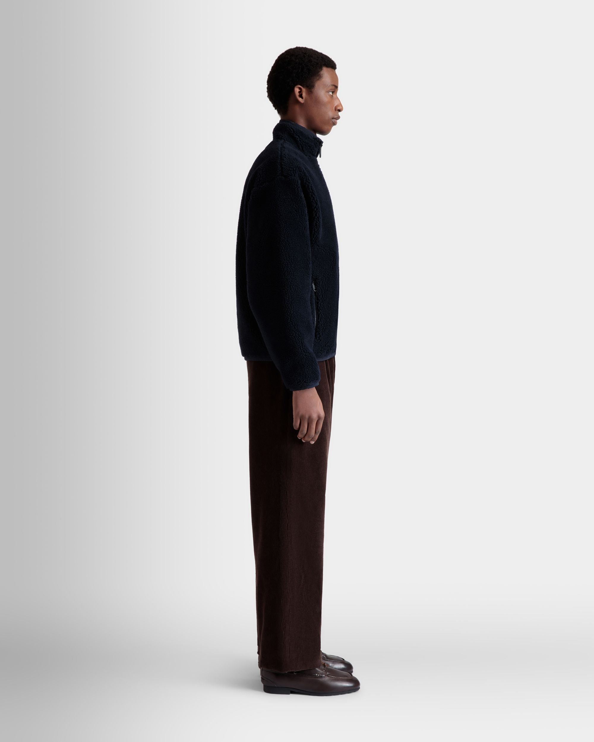 Winter Capsule フルジップ スウェットシャツ アルパインフラワー ネイビーブルー フリース - 男性 - Bally - 05