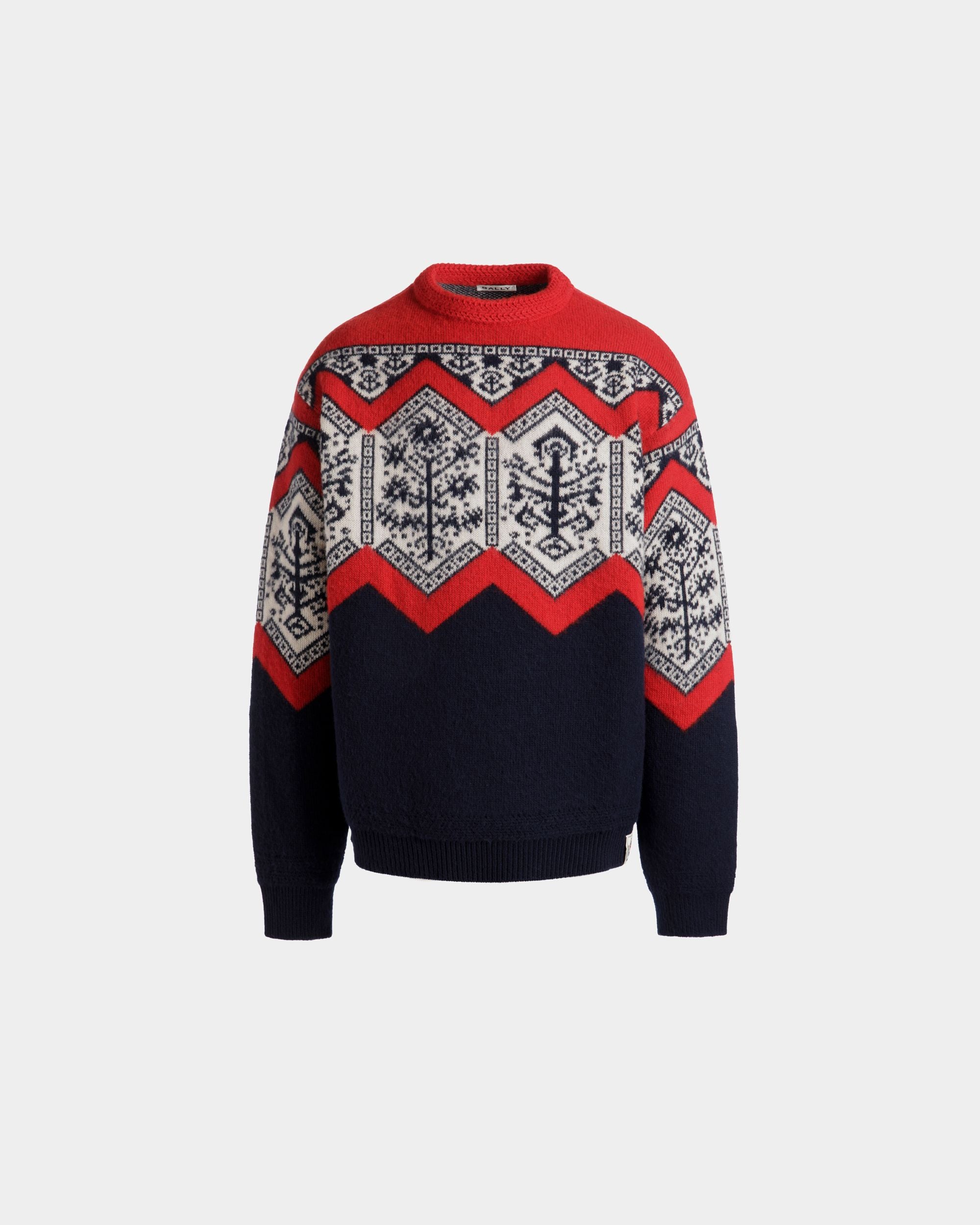 Winter Capsule クルーネック セーター ヘリテージフラワー マルチカラー ウール - 男性 - Bally - 01