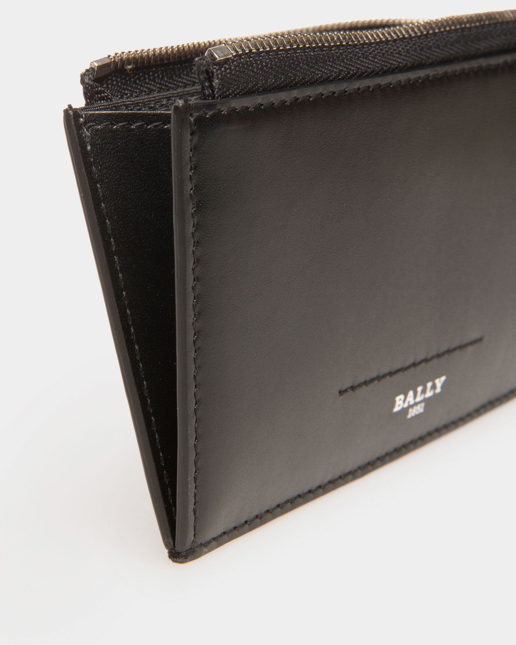 Scord ブラック レザー カードホルダー - 男性 - Bally - 04