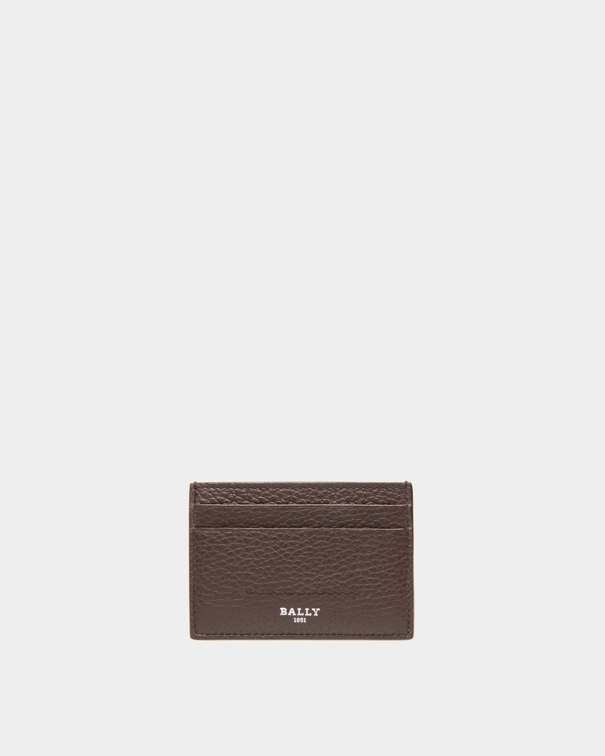 Schar エボニーブラウン レザー カードホルダー - 男性 - Bally - 01
