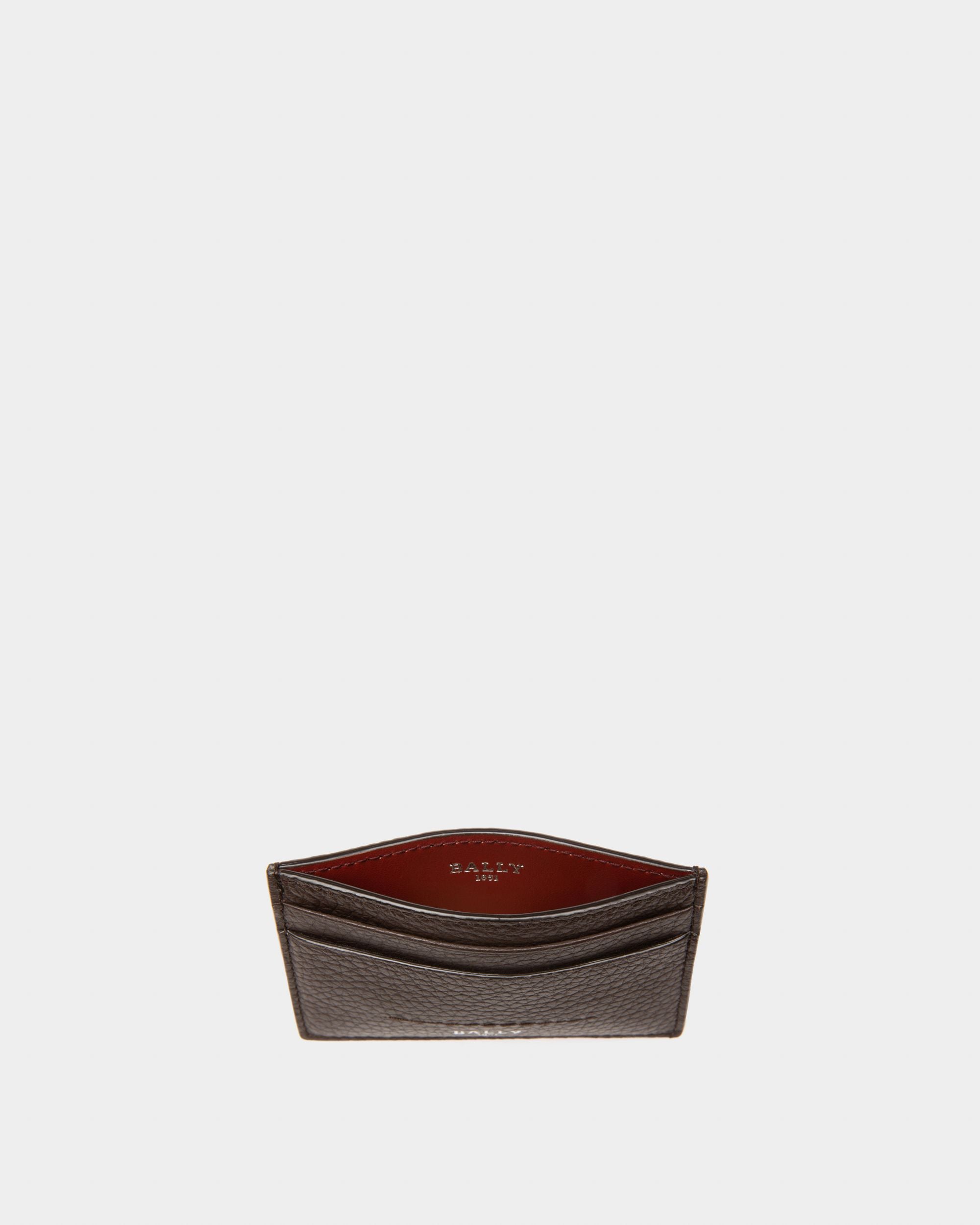 Schar エボニーブラウン レザー カードホルダー - 男性 - Bally - 04