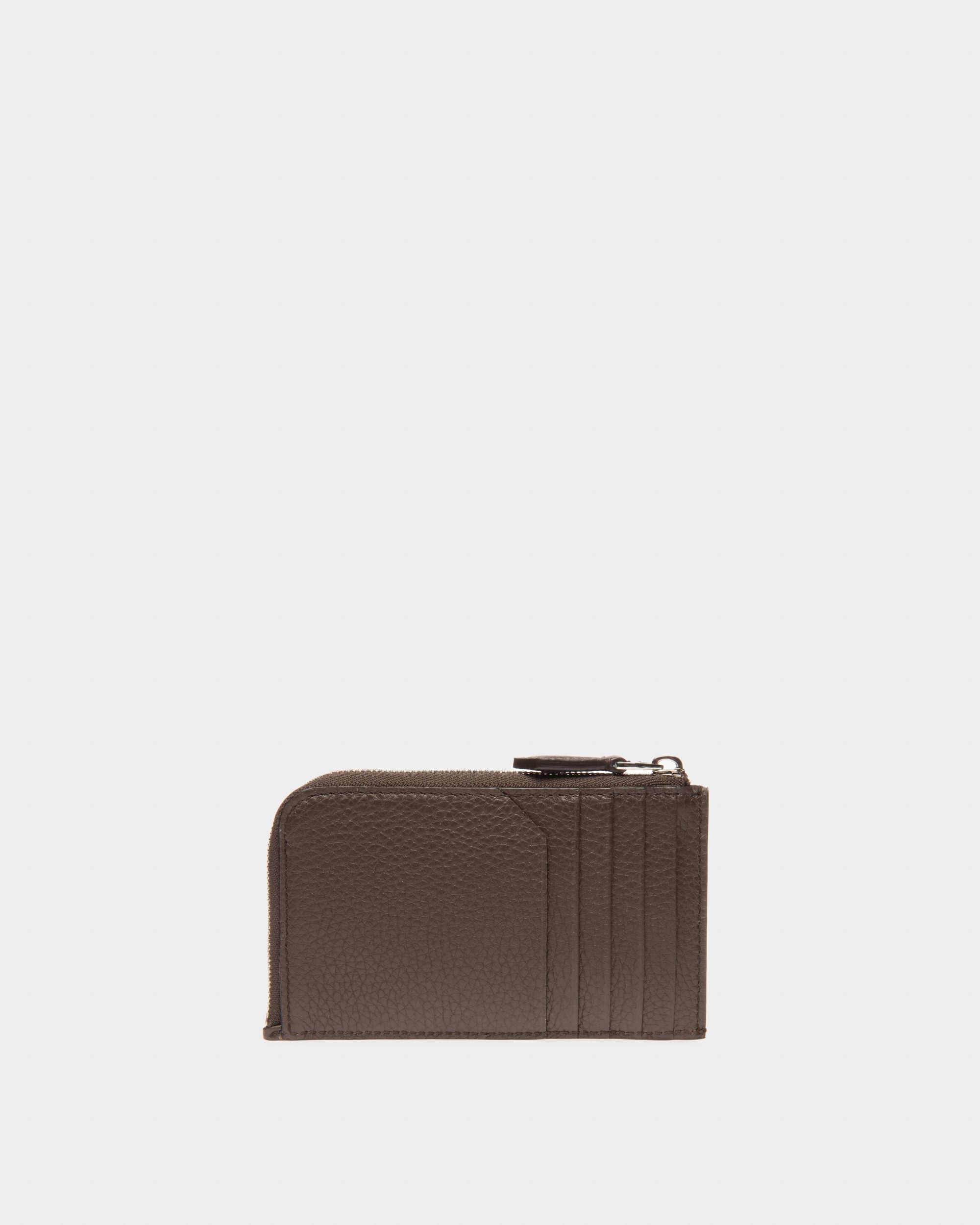 Scord エボニーブラウン レザー カードホルダー - 男性 - Bally - 02