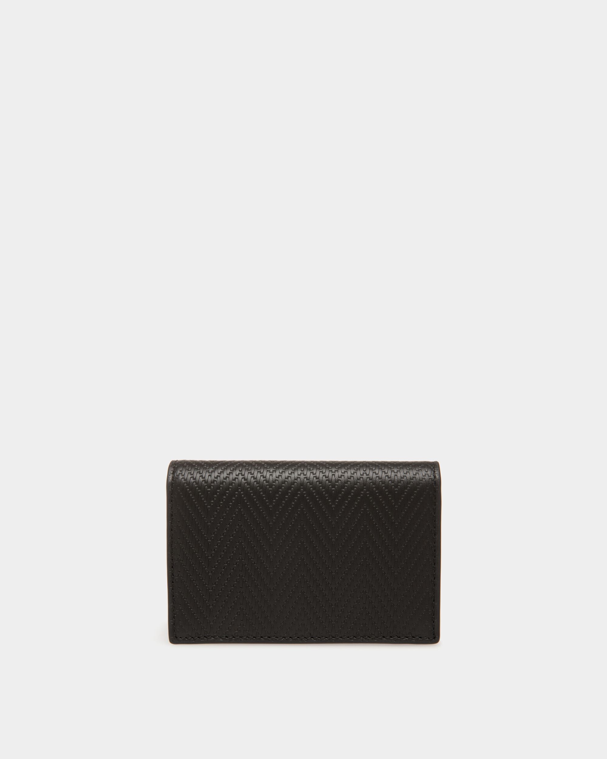 Business Card Holder In Black Leather - 男性 - Bally - 02