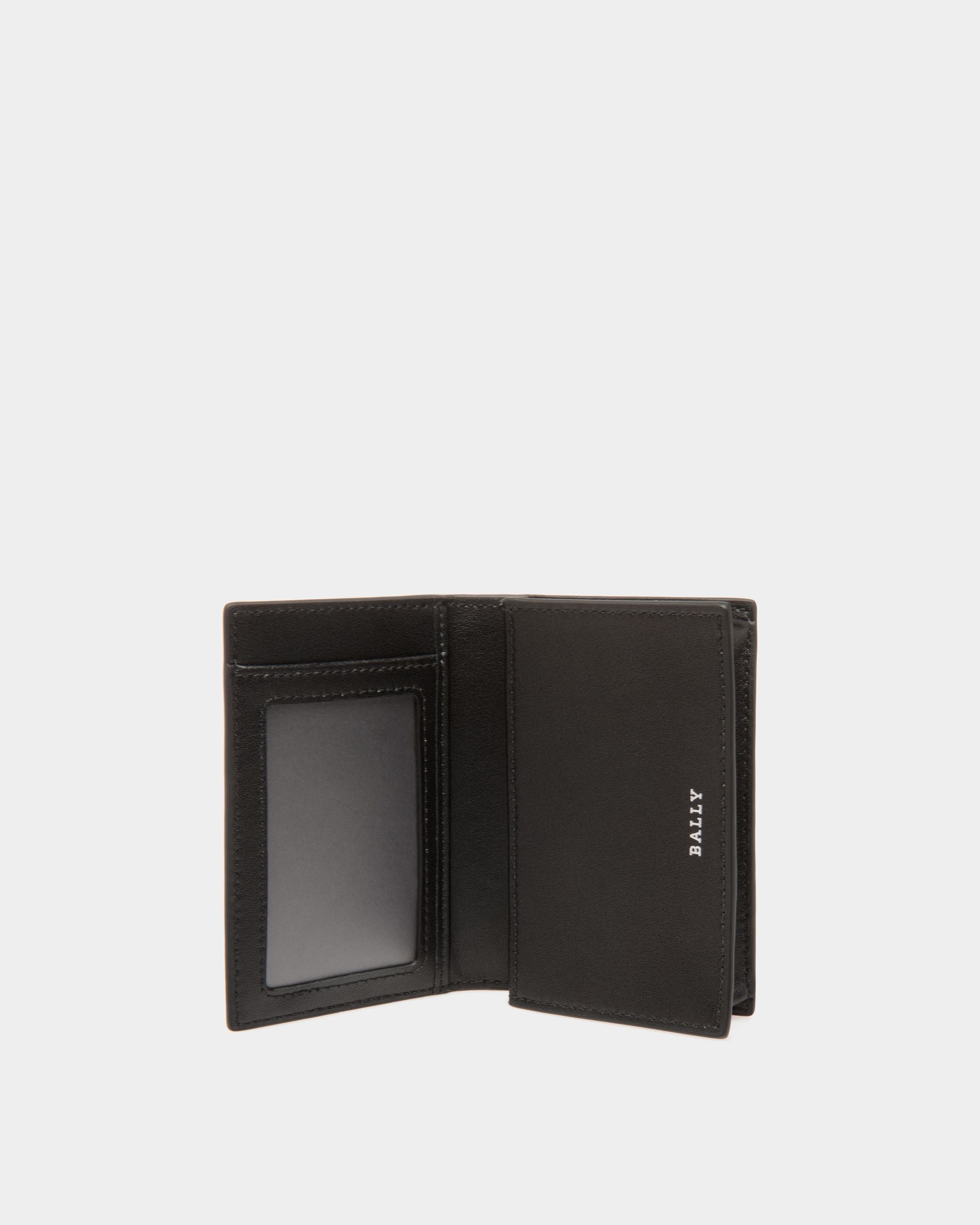 Business Card Holder In Black Leather - 男性 - Bally - 03