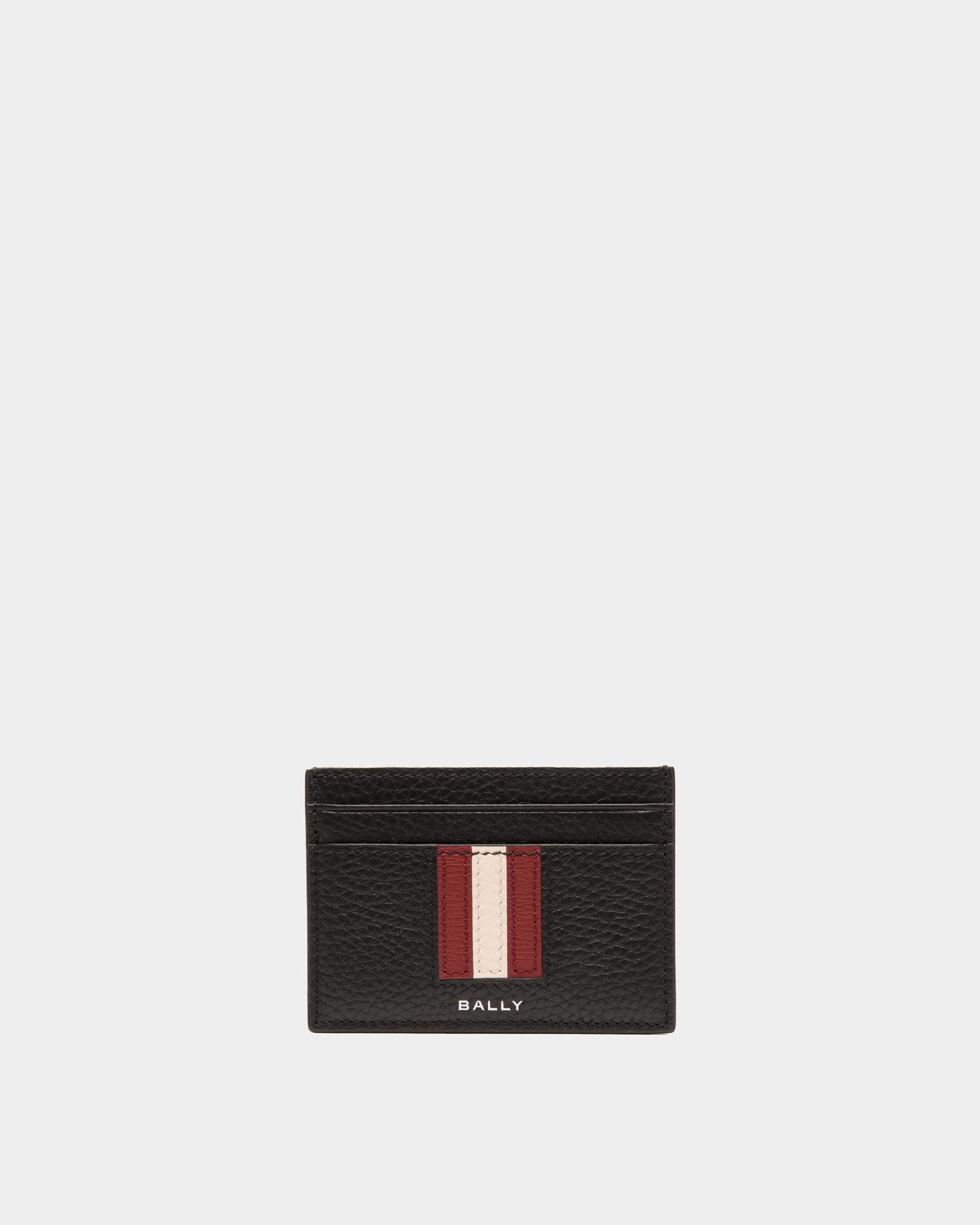 Ribbon カードホルダー ブラック グレインレザー - 男性 - Bally - 01