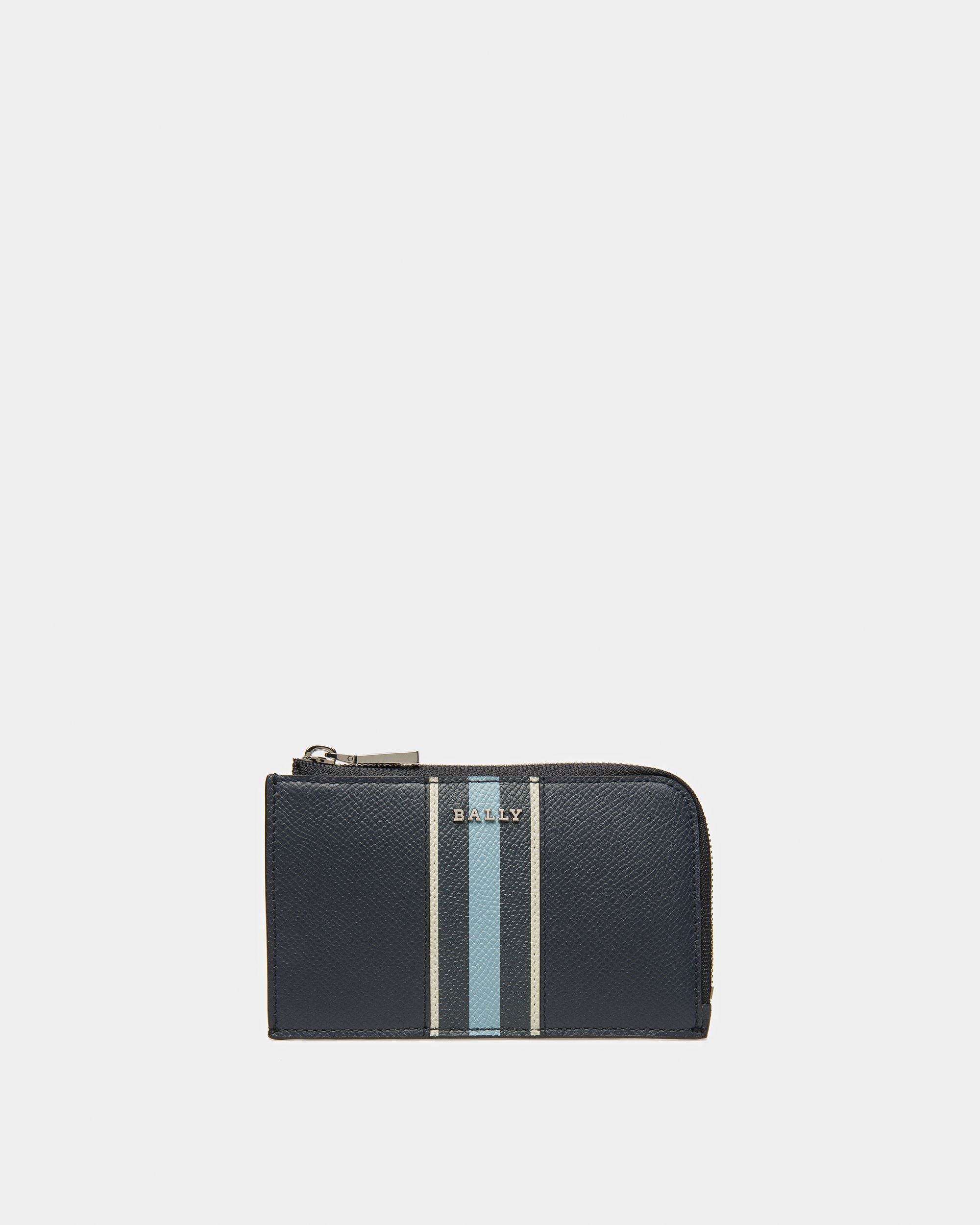 Bord ミッドナイトブルー＆ライトブルー レザー ビジネスカードホルダー - 男性 - Bally - 01
