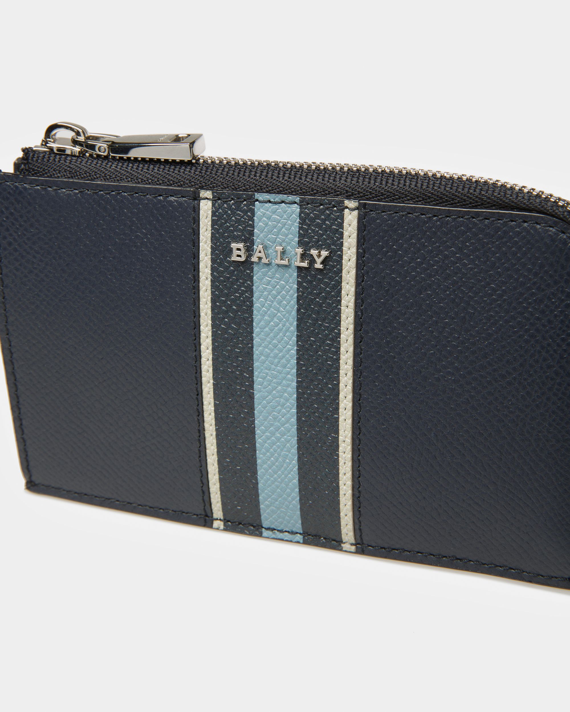 Bord ミッドナイトブルー＆ライトブルー レザー ビジネスカードホルダー - 男性 - Bally - 04