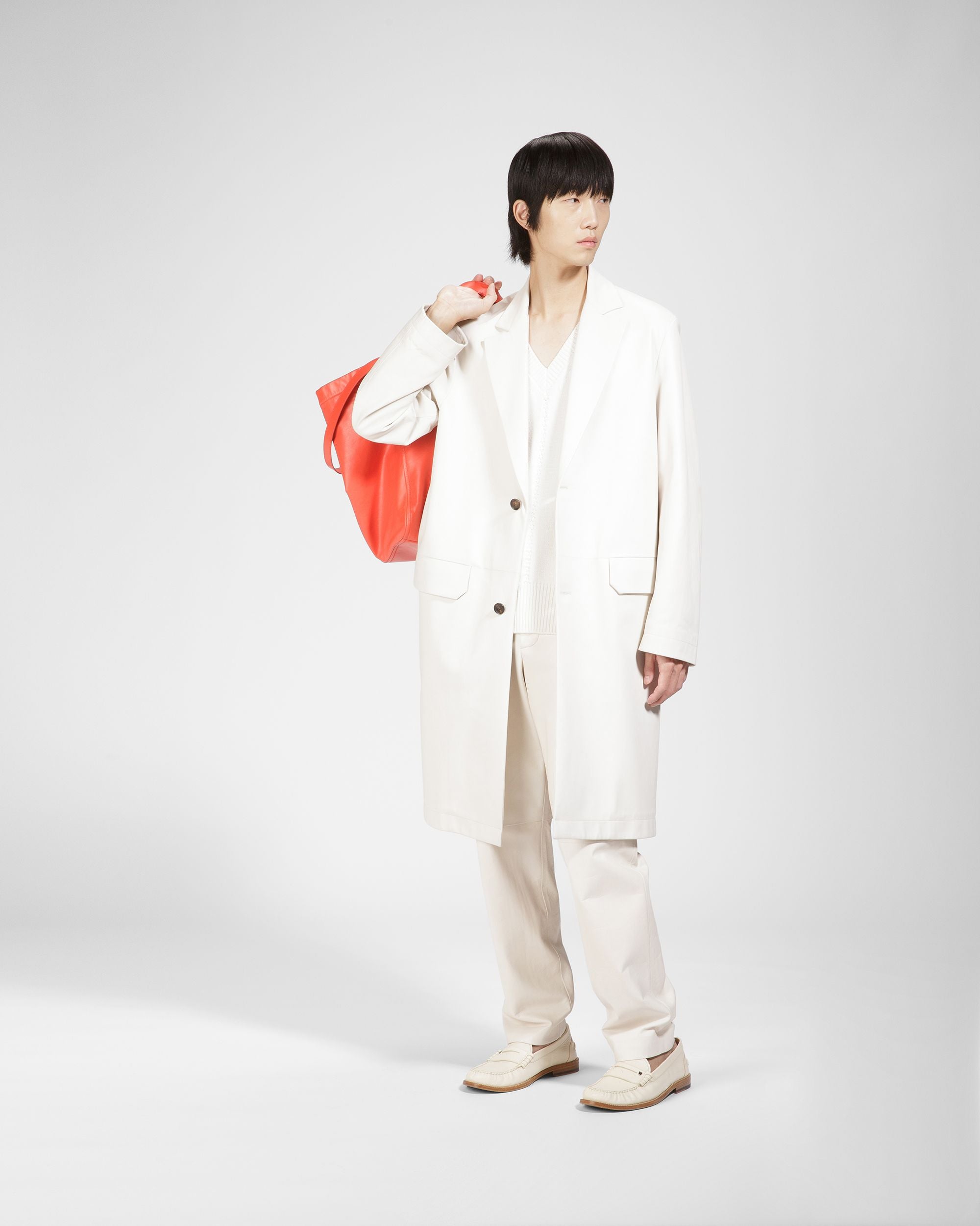 ボーンホワイト レザー パンツ - 男性 - Bally - 06