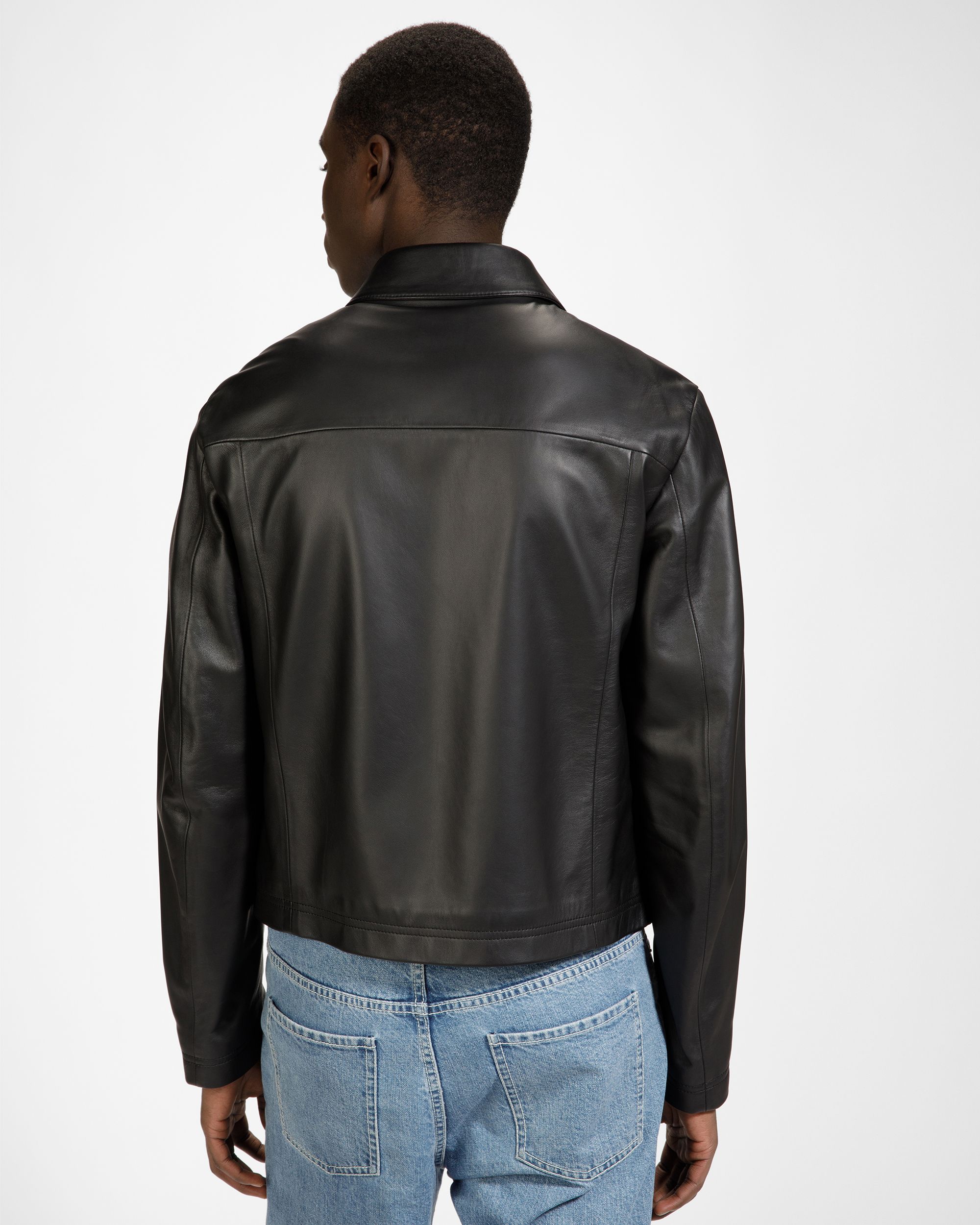 レザー パッチポケット ジャケット ブラック レザー パッチポケット ジャケット - 男性 - Bally - 05
