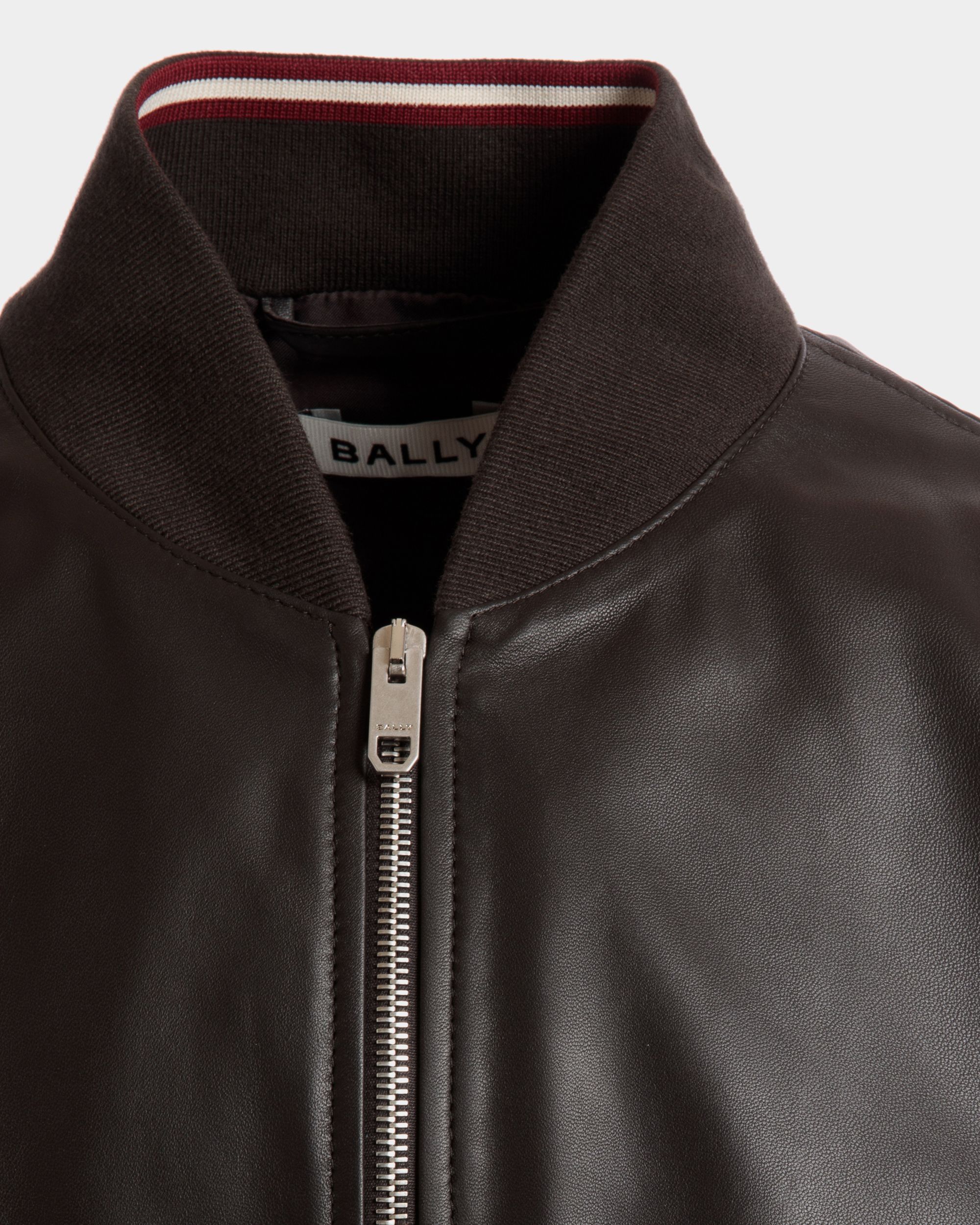 ボンバージャケット エバノブラウン レザー - 男性 - Bally - 04