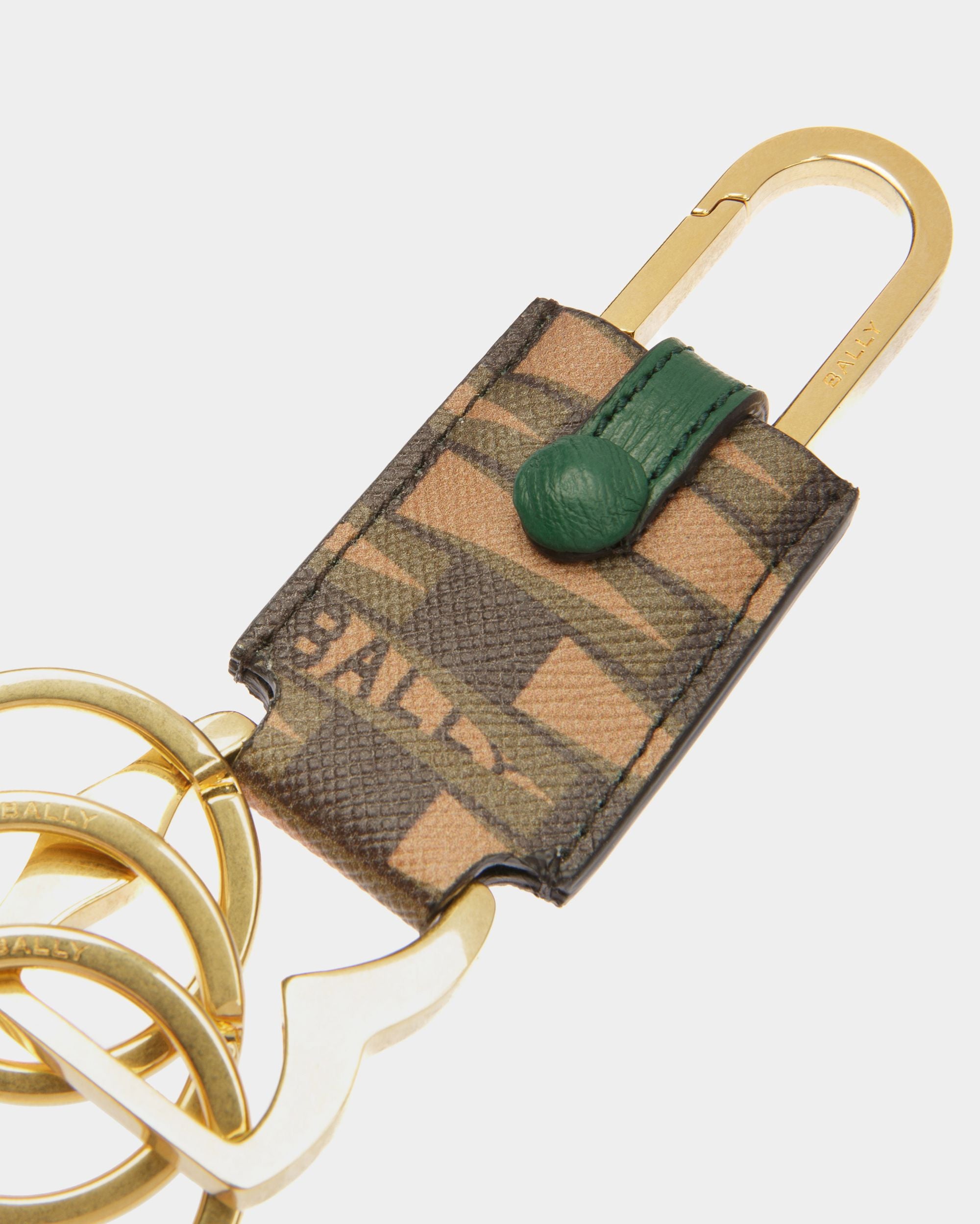 Pennant キーホルダー デザートブラウン＆ケリーグリーン TPU - 男性 - Bally - 03