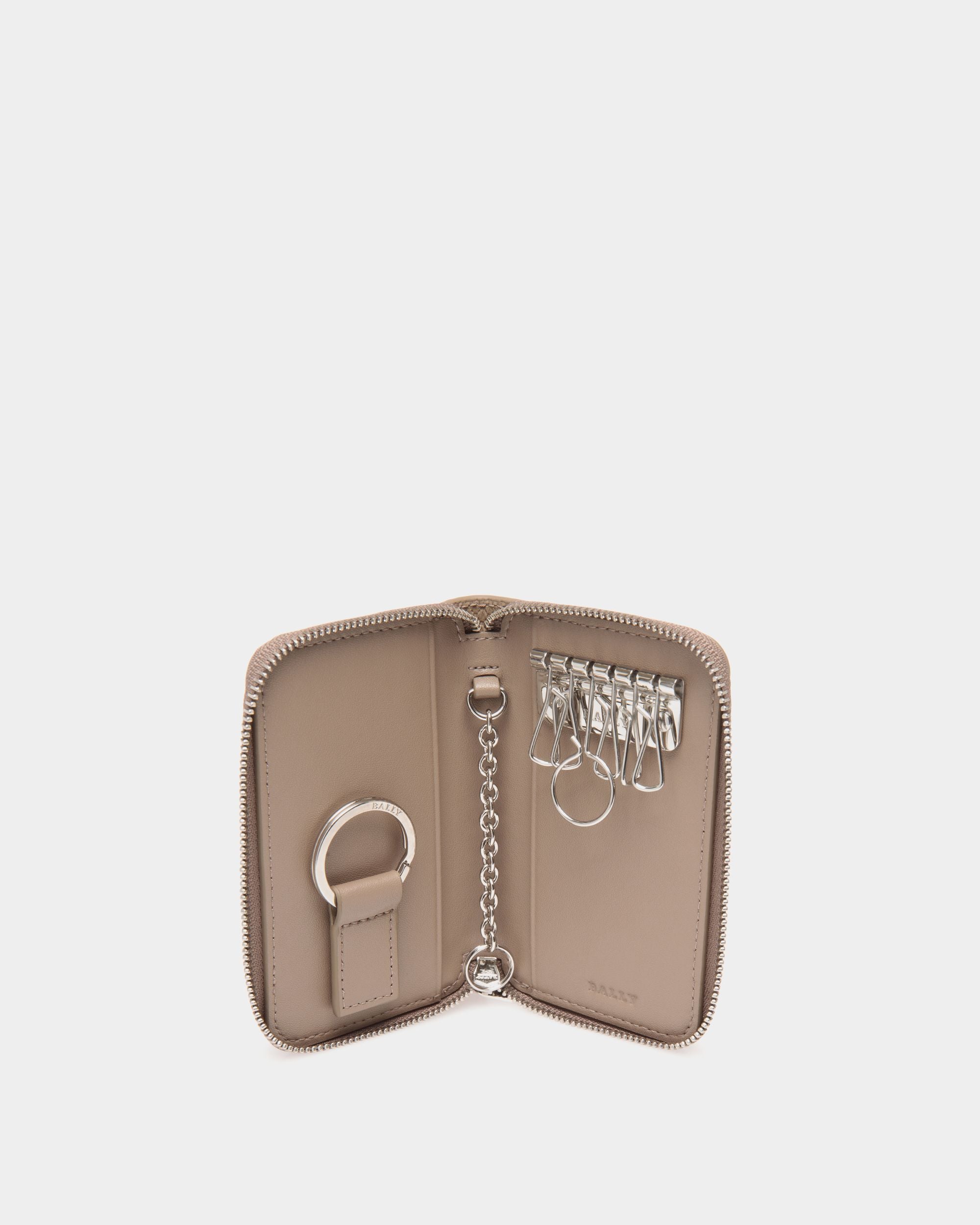 Keychains In Grey Leather - 男性 - Bally - 03