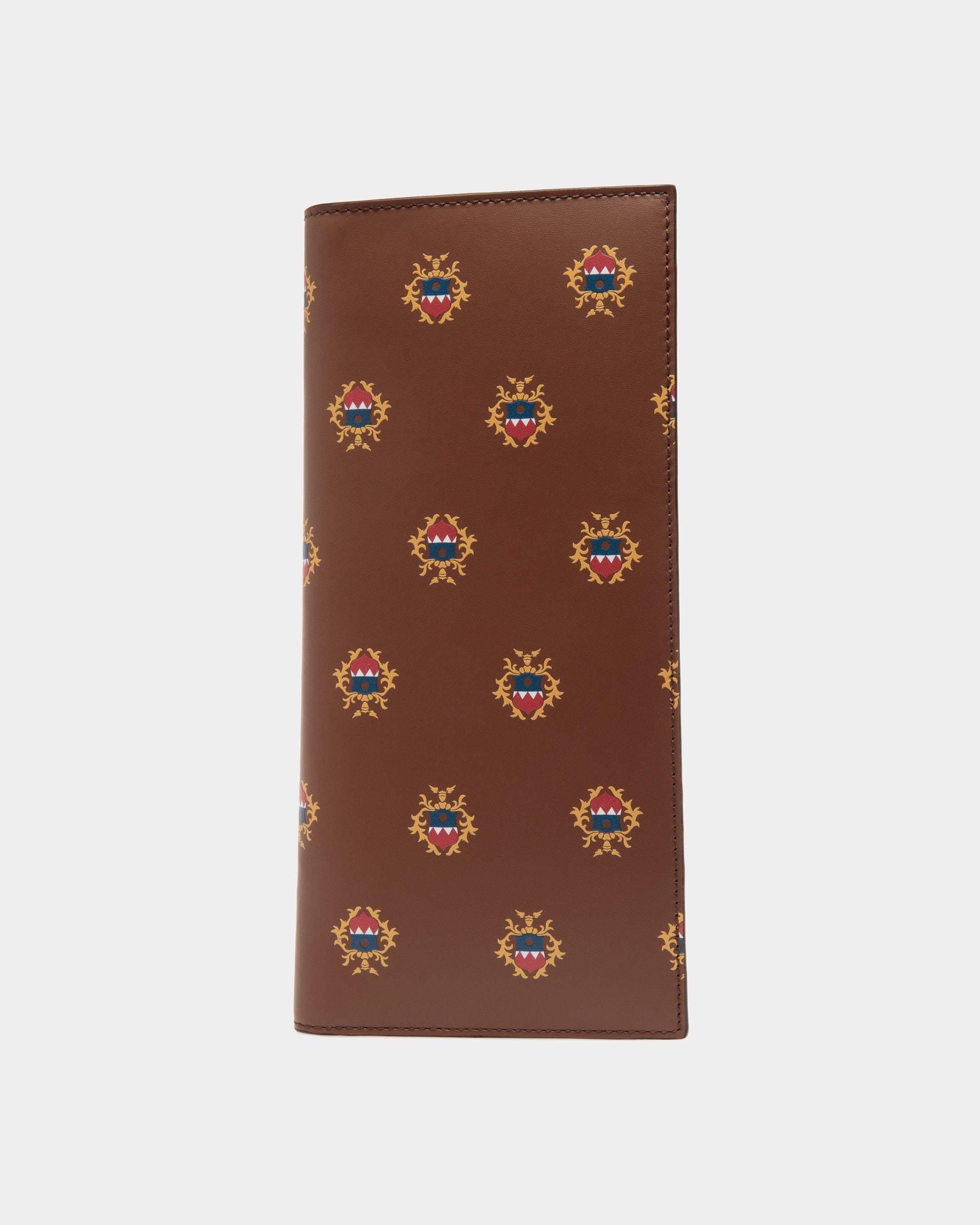 Easy Bally コンチネンタルウォレット ブラウン レザー Ballyクレストプリント - 男性 - Bally - 01