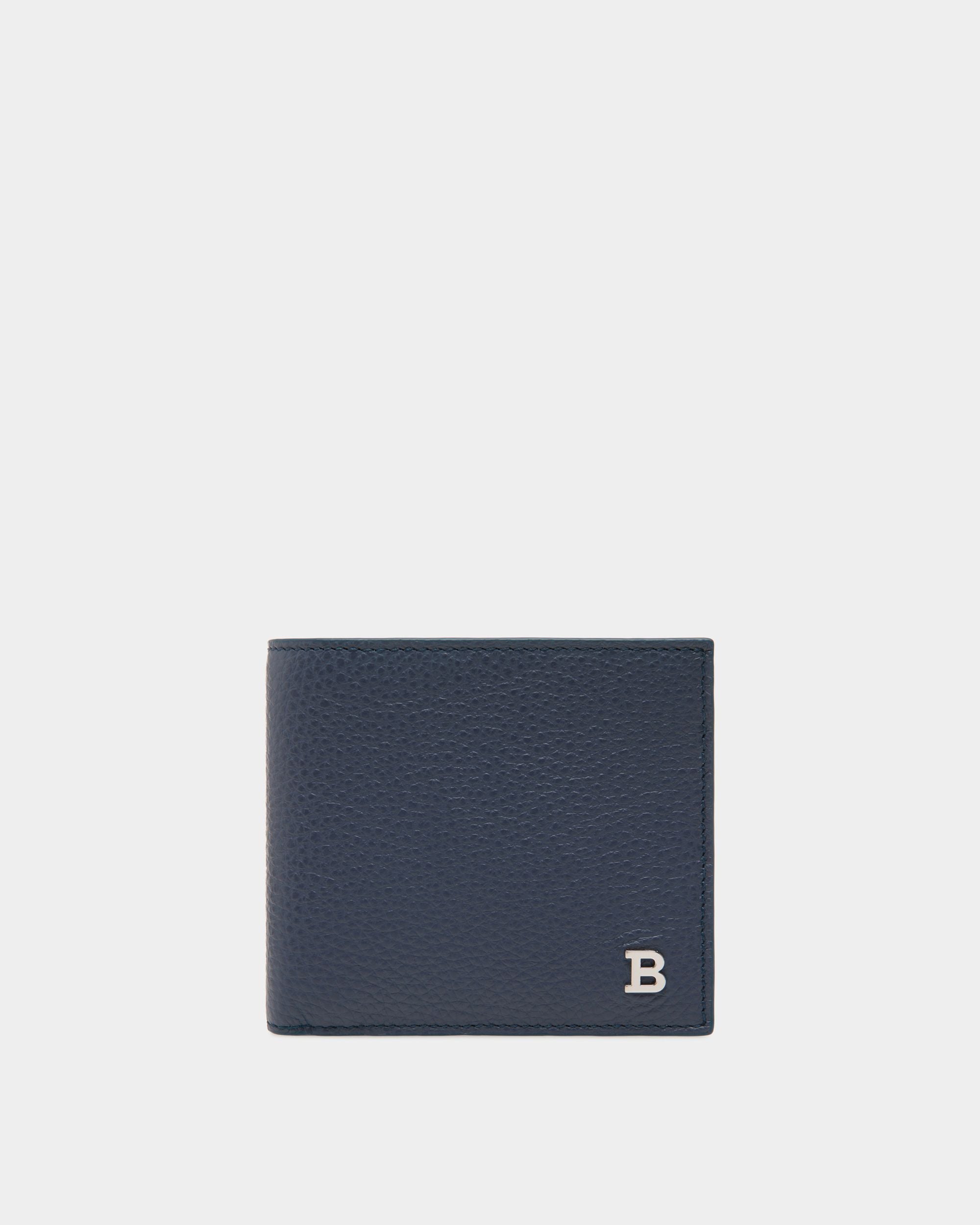 Coin Wallet In Blue Leather - 男性 - Bally - 01
