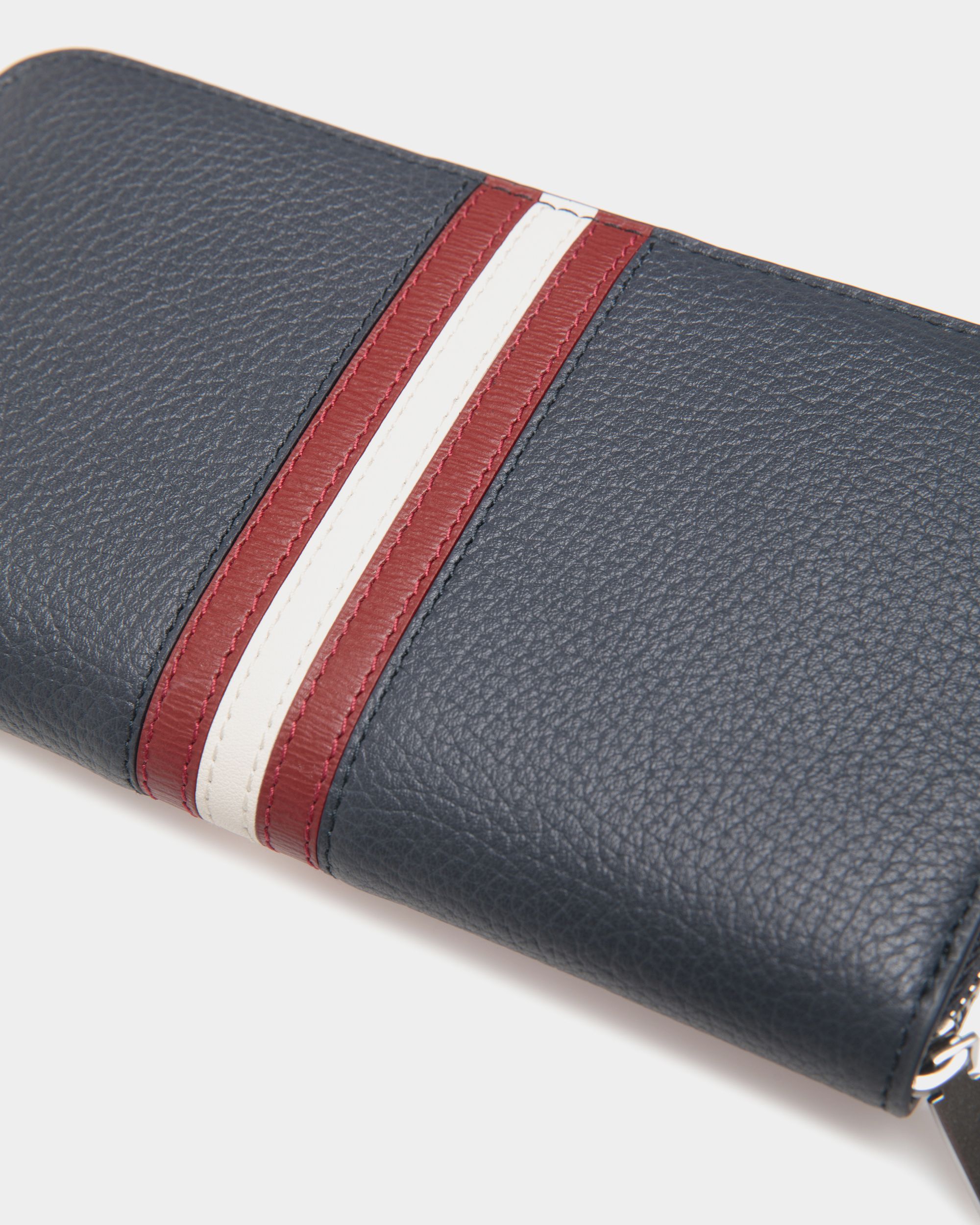 Ribbon ラウンドジップ ウォレット ネイビーブルー レザー - 男性 - Bally - 05
