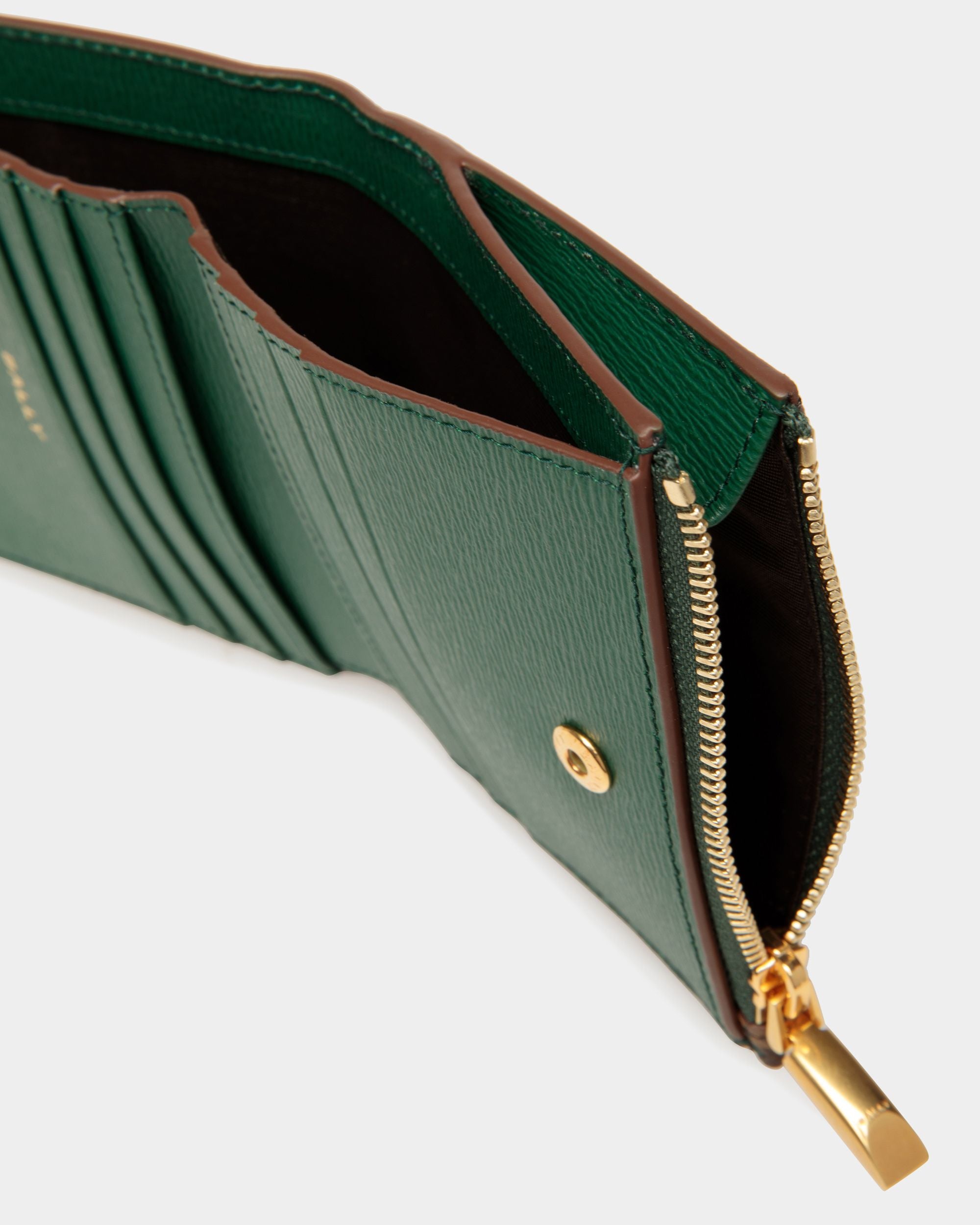 Pennant ウォレット デザートブラウン＆ケリーグリーン レザー＆TPU - 男性 - Bally - 04