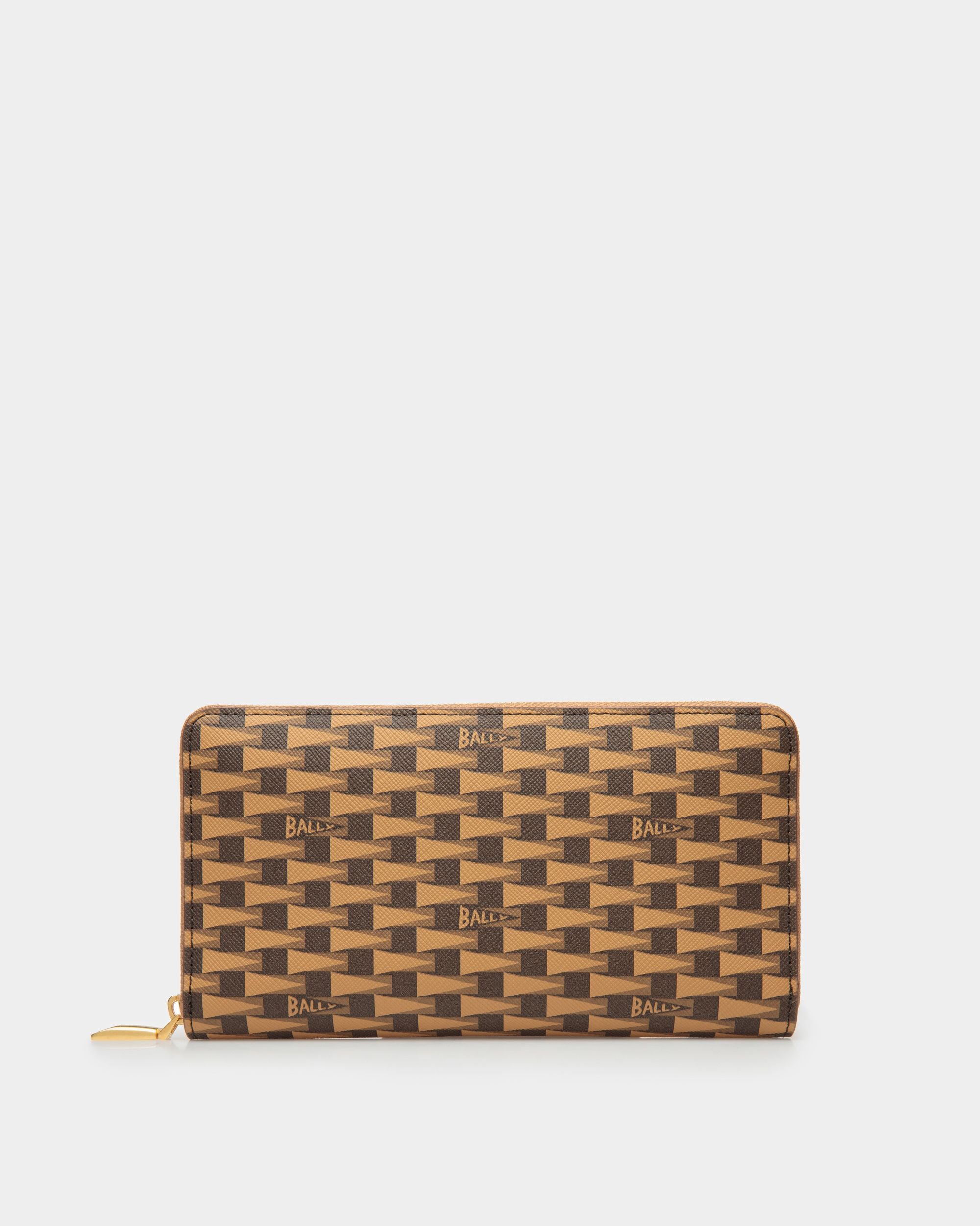 Pennant ラウンドジップウォレット デザートブラウン TPU - 男性 - Bally - 01