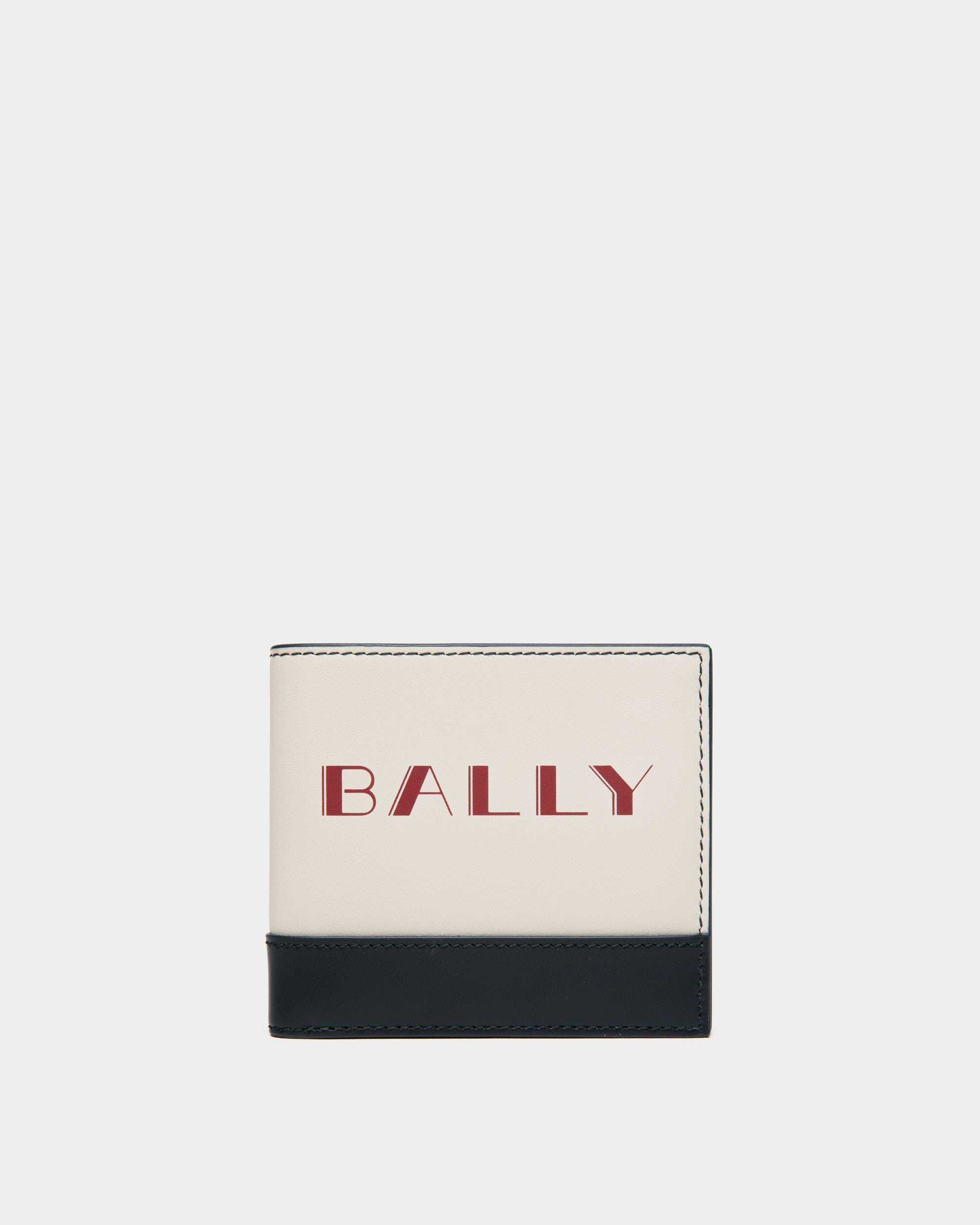Summer Capsule バイフォールドウォレット ホワイト＆ネイビーブルー レザー - 男性 - Bally - 01
