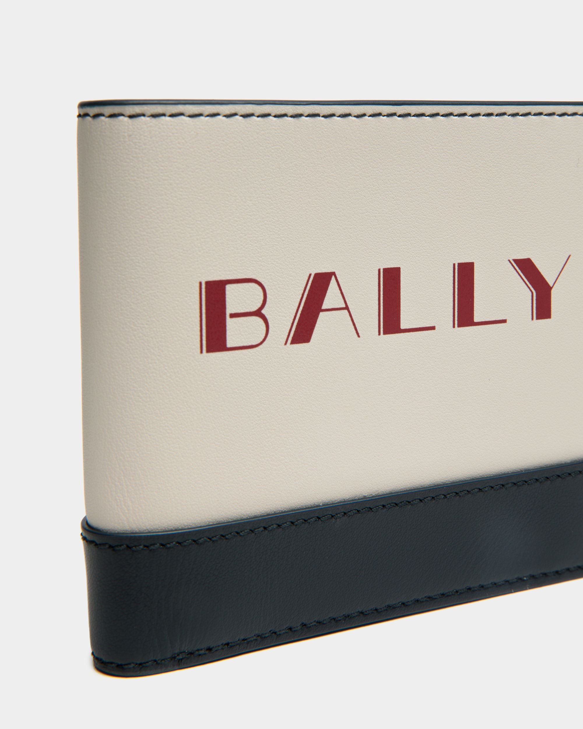 Summer Capsule バイフォールドウォレット ホワイト＆ネイビーブルー レザー - 男性 - Bally - 04