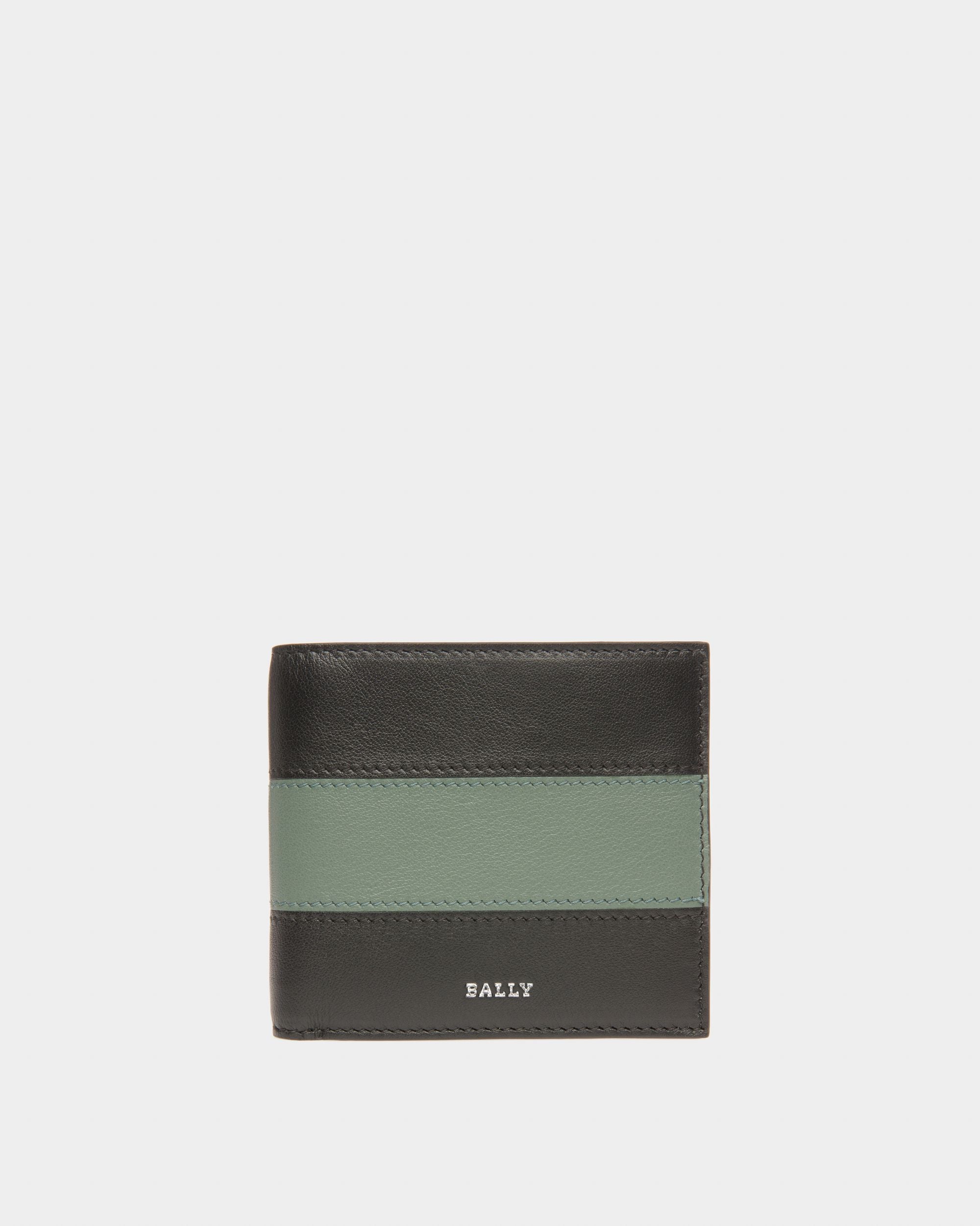 Brasai ブラック＆グリーン レザー ウォレット - 男性 - Bally - 01