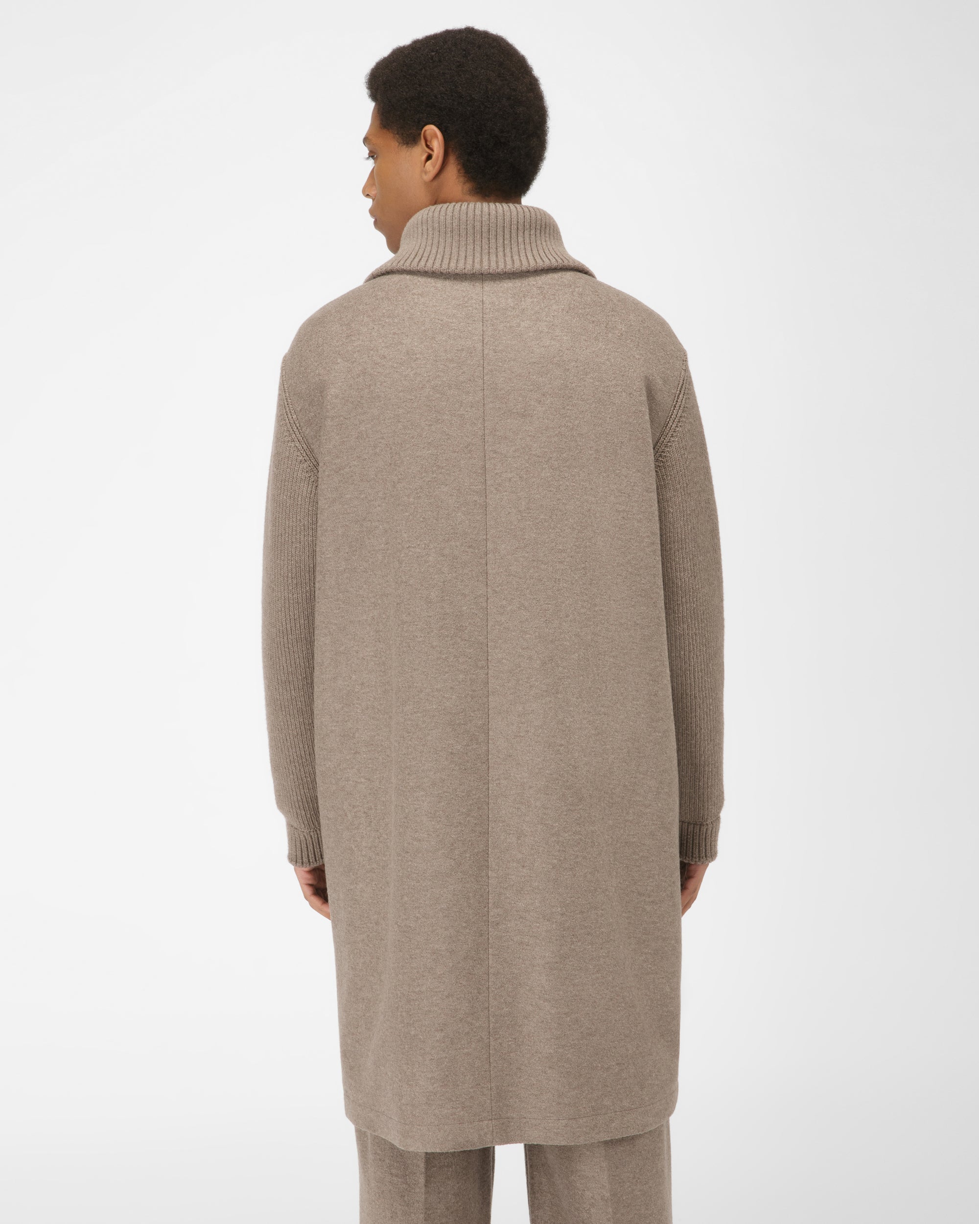 Mixed Material Coat トープカラー ウールミックス コート - 男性 - Bally - 03