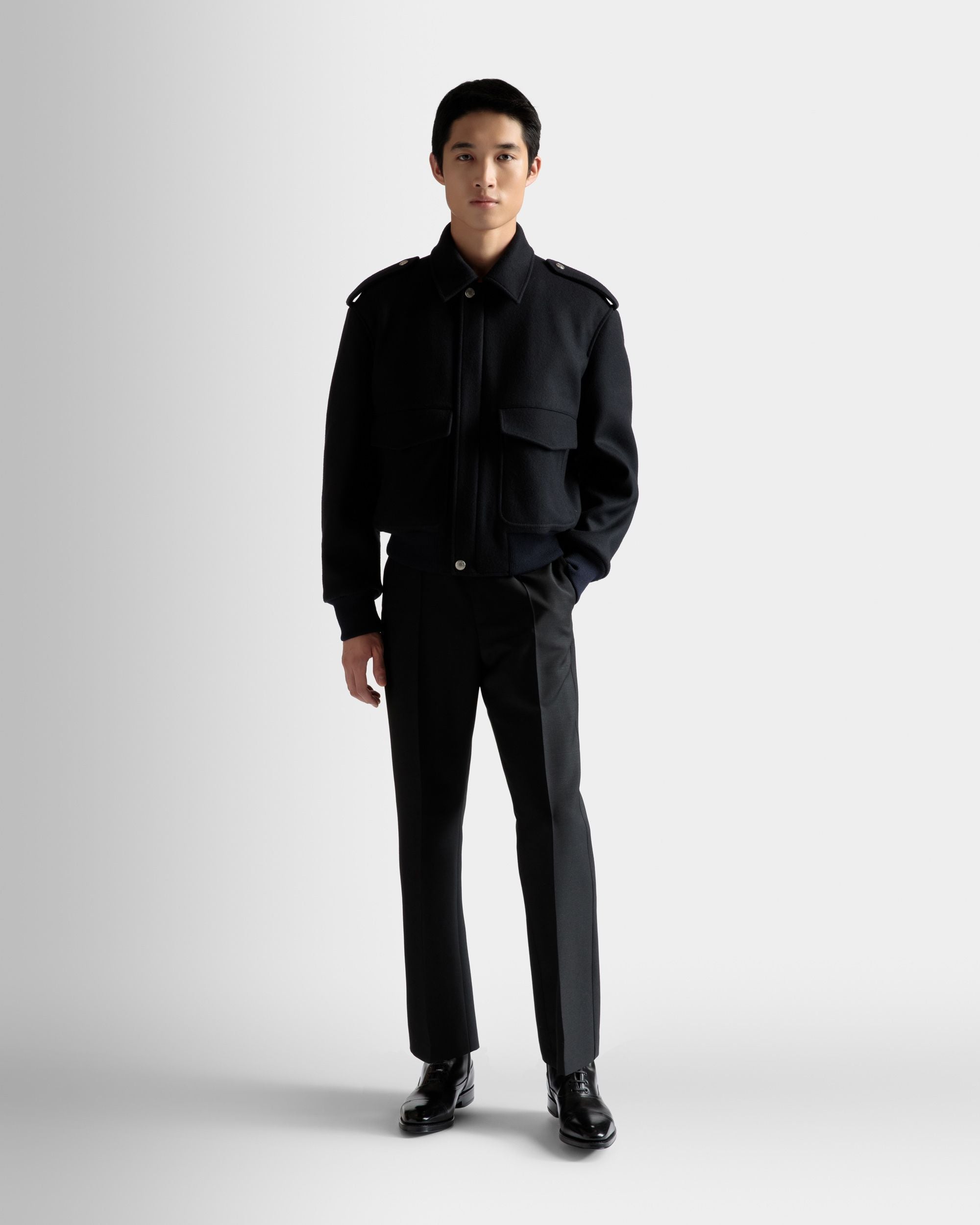 ボンバージャケット ネイビー ウールブレンド - 男性 - Bally - 02