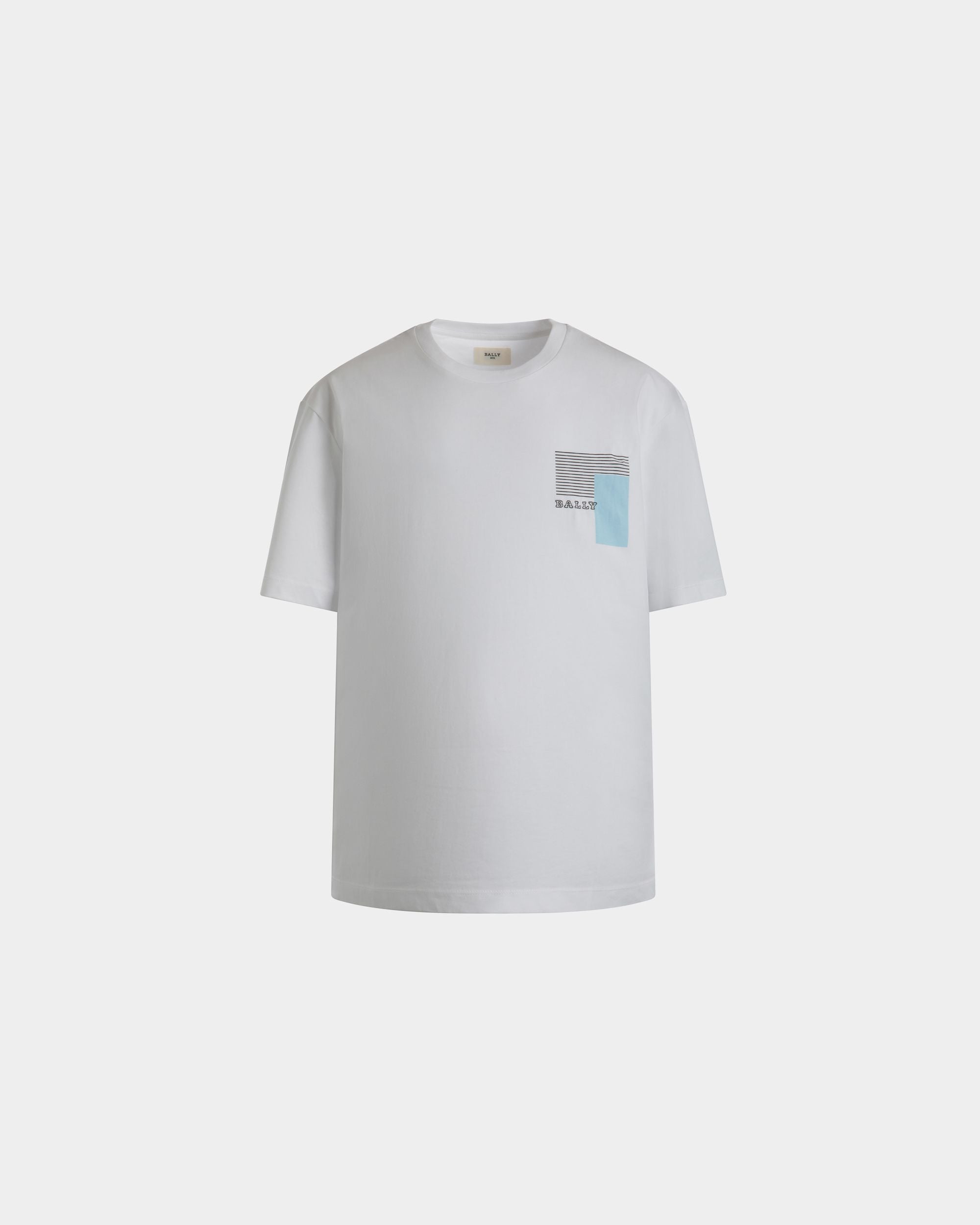 T-Shirt In White Cotton - 男性 - Bally - 01