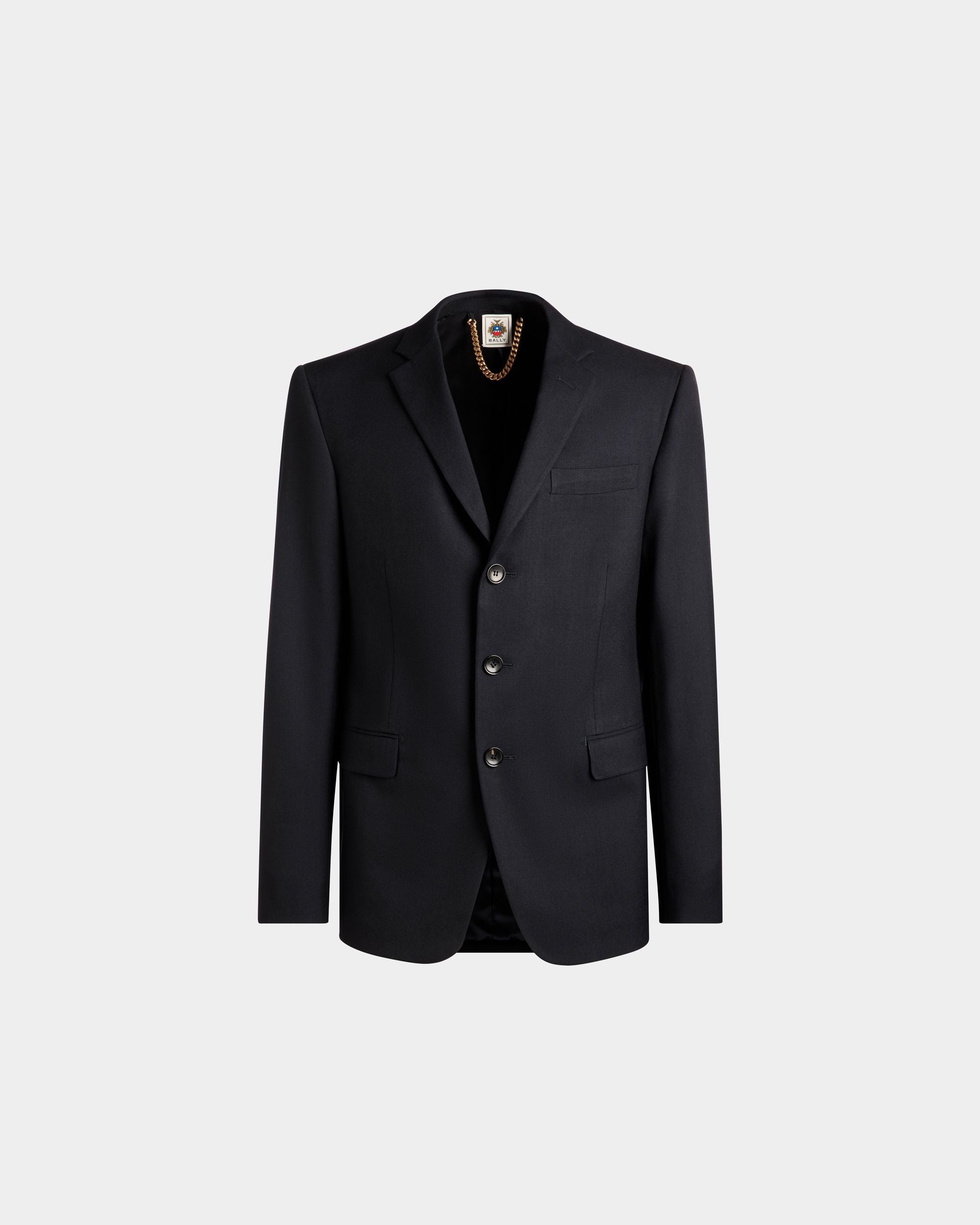 Adrien Brodyトラベルコレクション シングルジャケット Navy Blue ウール - 男性 - Bally - 01