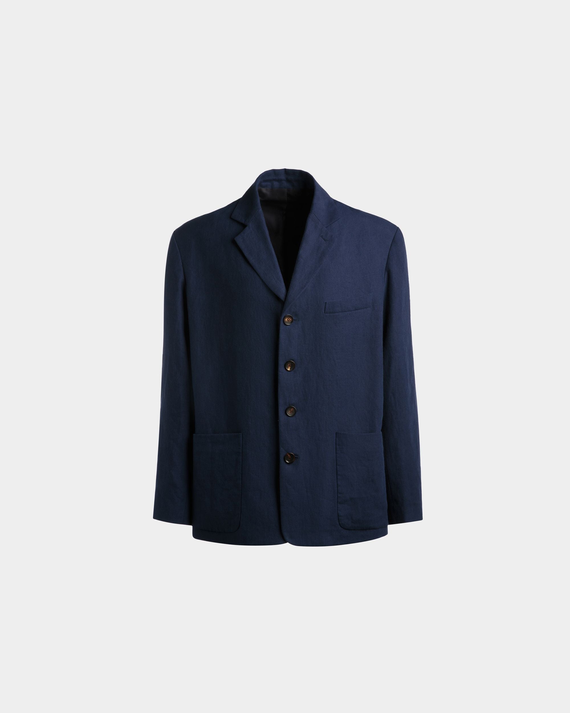 ジャケット Navy Blue リネン - 男性 - Bally - 01